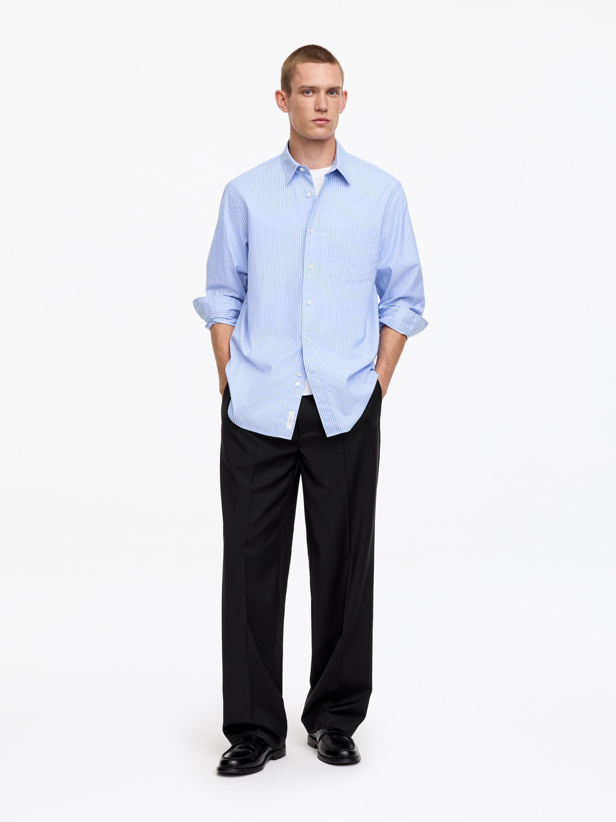 Pantaloni pull on a gamba larga - Nero - Loose fit - Men - StillMedia/Lookbook - 6