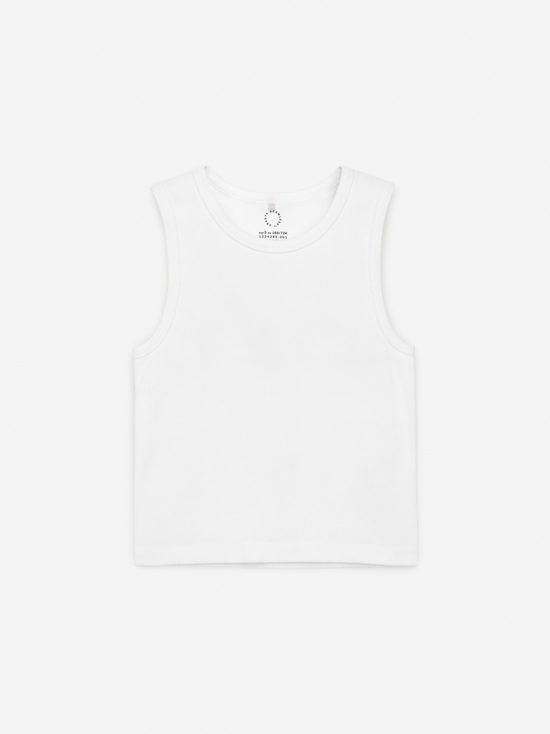 Ribbed Seamless Tank Top - White - Slim fit - Women - StillMedia/DescriptiveStillLife - 1