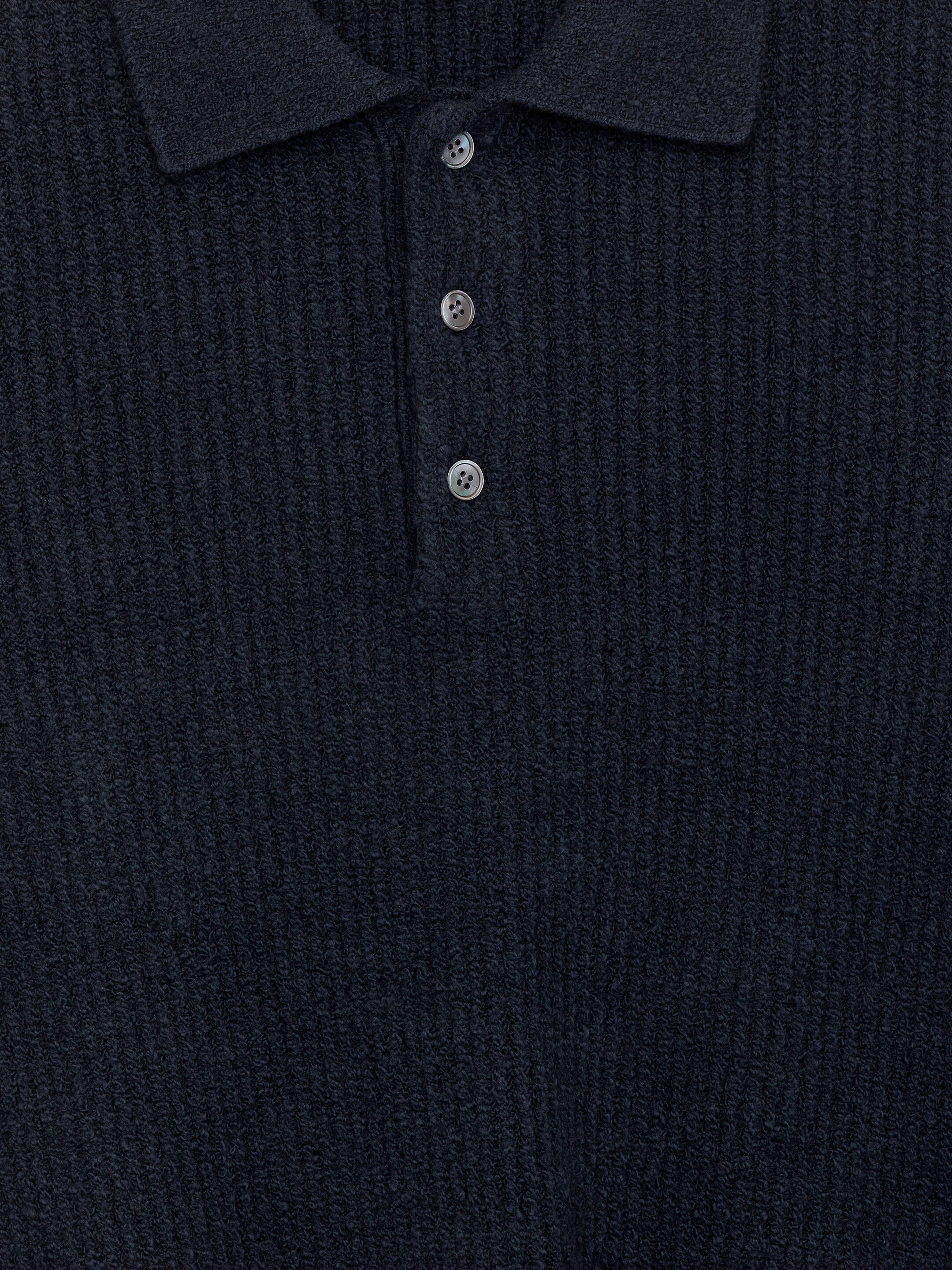 Vis større bilde: Strikket pologenser - Mørkeblå - HERRE | H&M NO 6