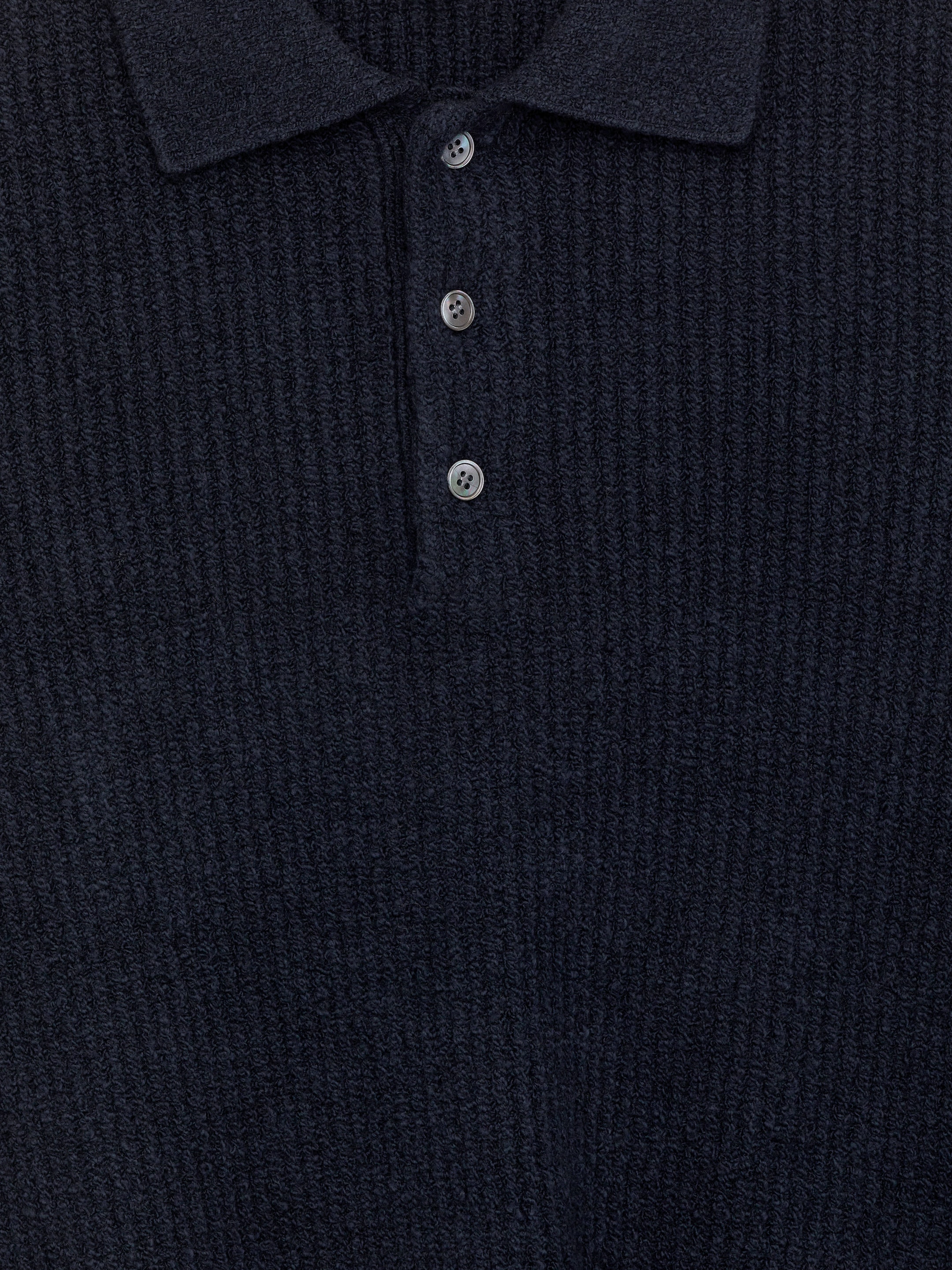 Knitted Polo Jumper - Dark Blue - Regular fit - Men - StillMedia/DescriptiveDetail - 1