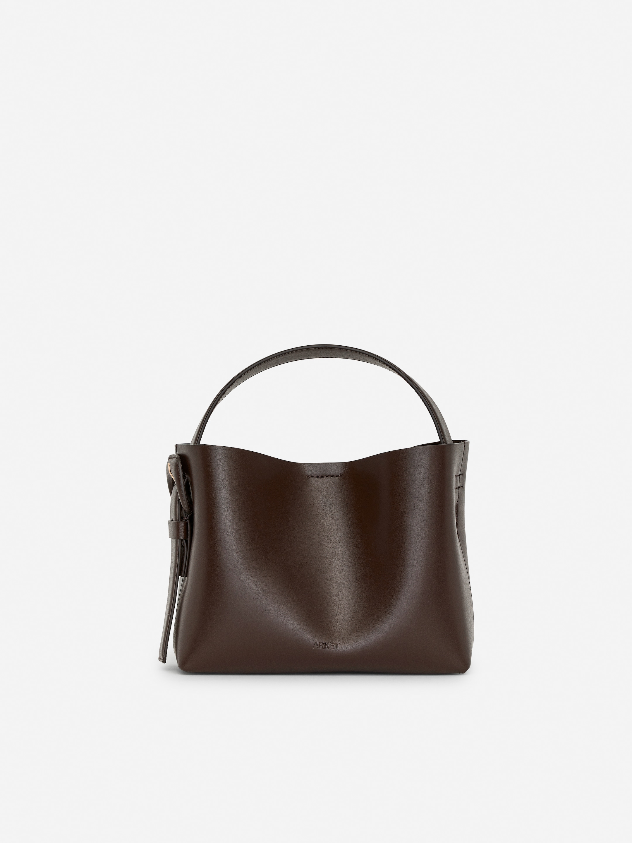 Besace en cuir-#52453E-4978