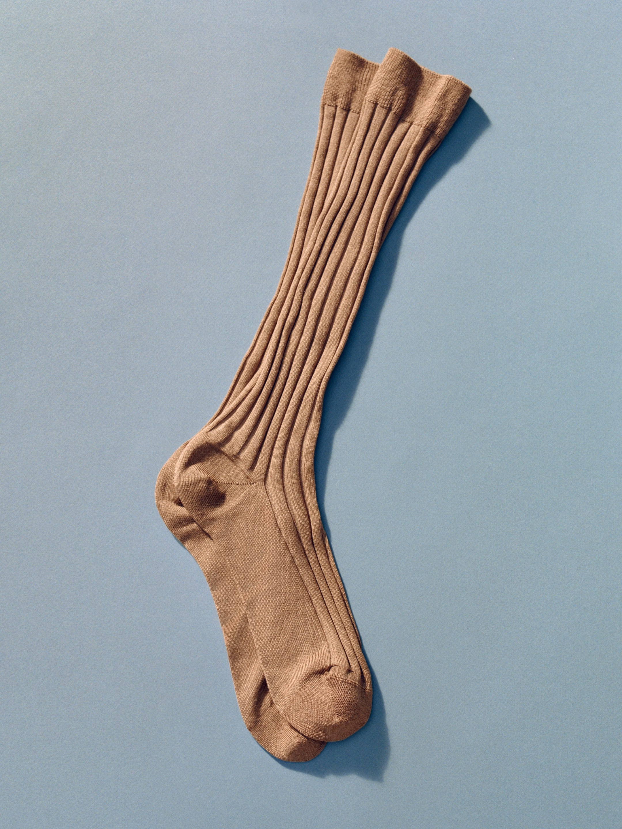 Ribbed Silk-blend Socks - Grey - Women - StillMedia/Environmental - 1