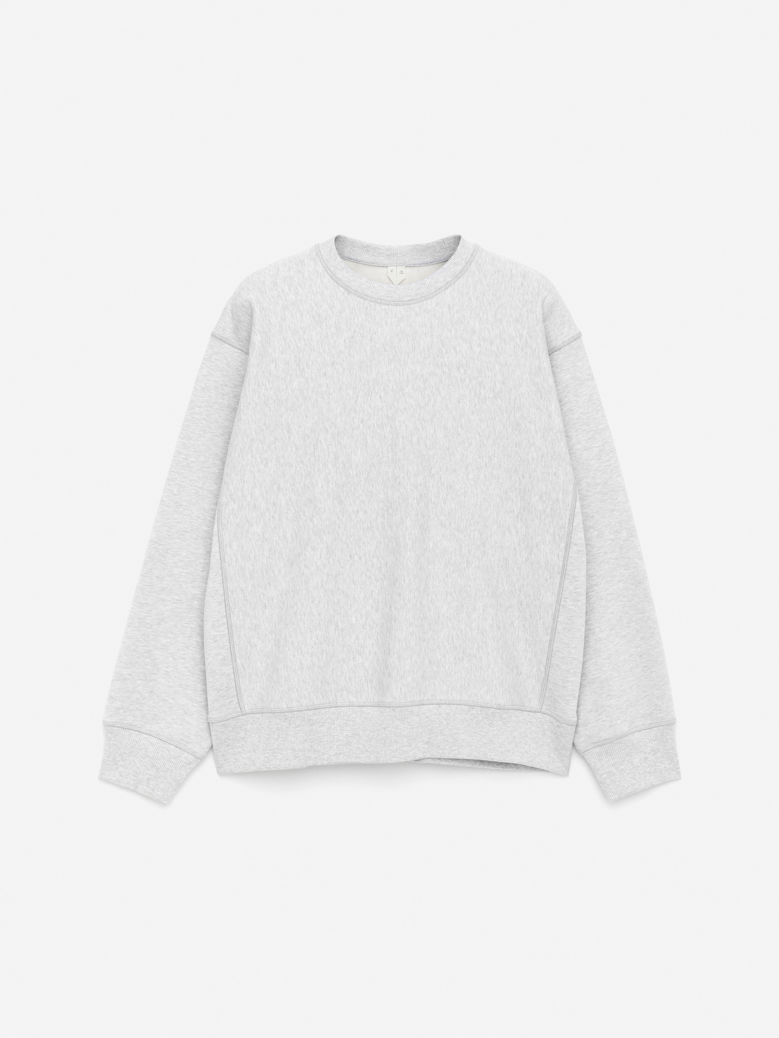 Felpa pesante dalla vestibilità rilassata - Grigio mélange