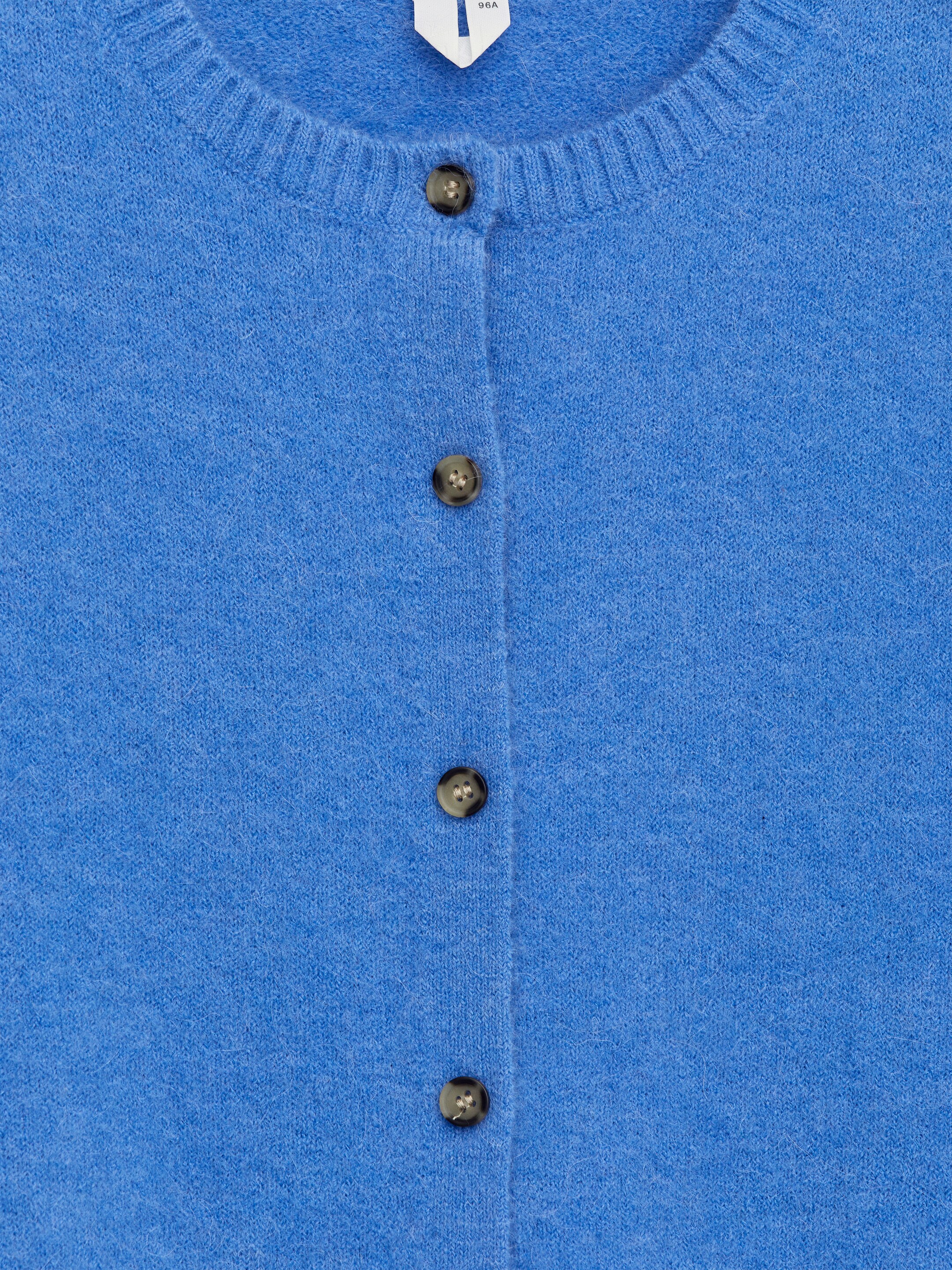 Alpaca-Wool Blend Cardigan - Bright Blue - Regular fit - Women - StillMedia/DescriptiveDetail - 2