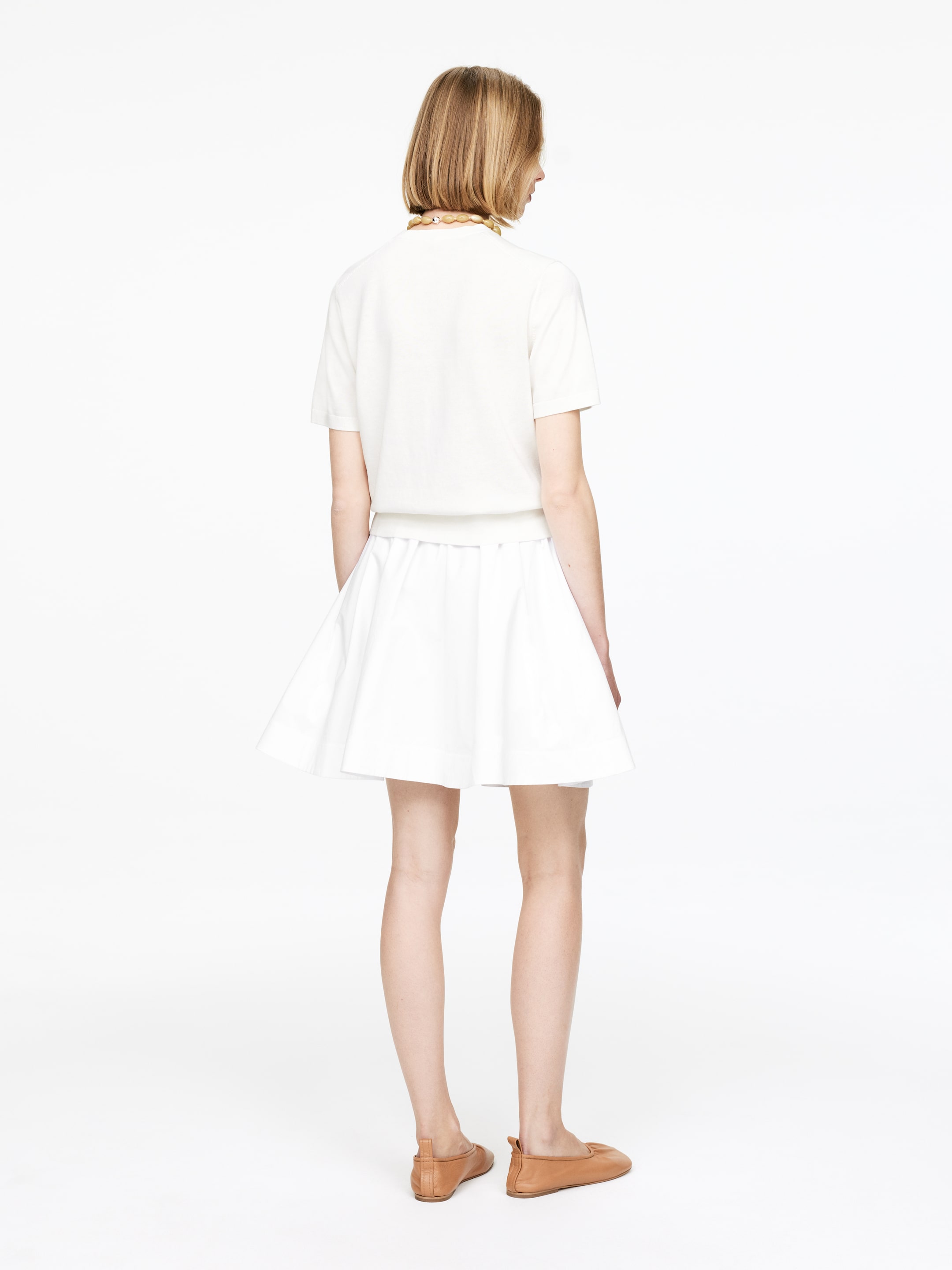 Grotere afbeelding bekijken: Knitted Short-Sleeved Top - Gebroken wit - DAMES | H&M BE 3