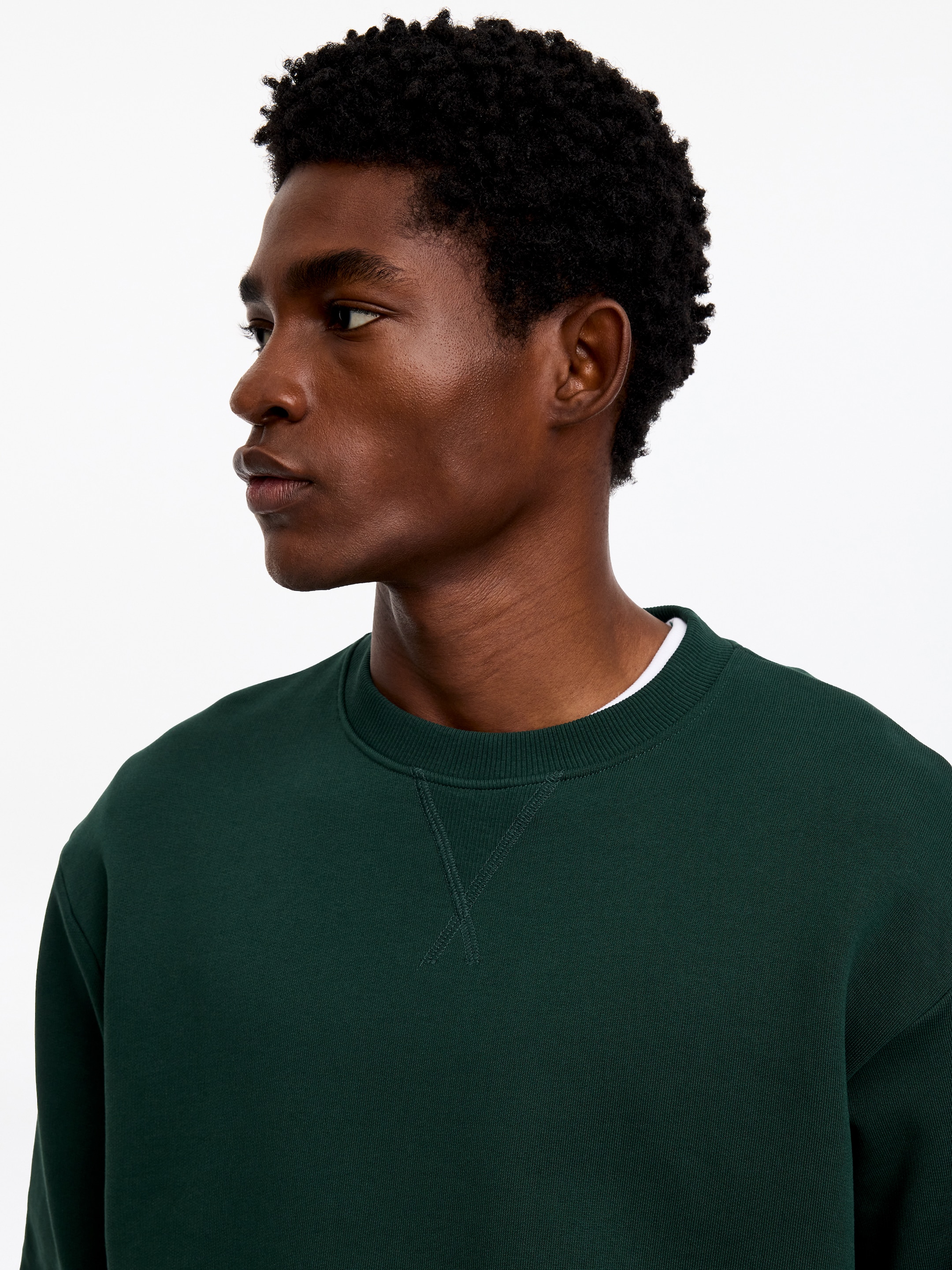 Heavyweight Sweatshirt - Dark Green - Relaxed fit - men - StillMedia/Lookbook - 4