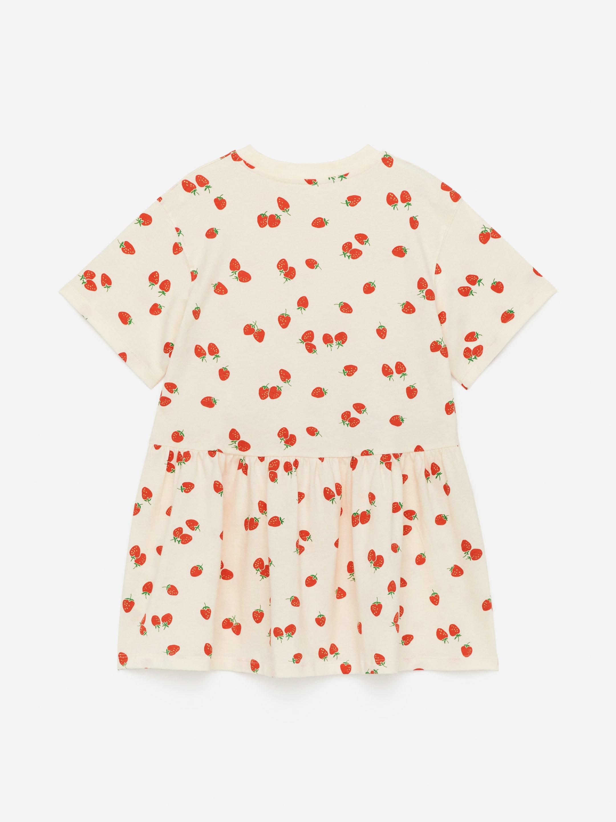 Grösseres Bild ansehen: Jerseykleid mit Rüschen - Cremeweiß/Erdbeeren - KINDER | H&M CH 2