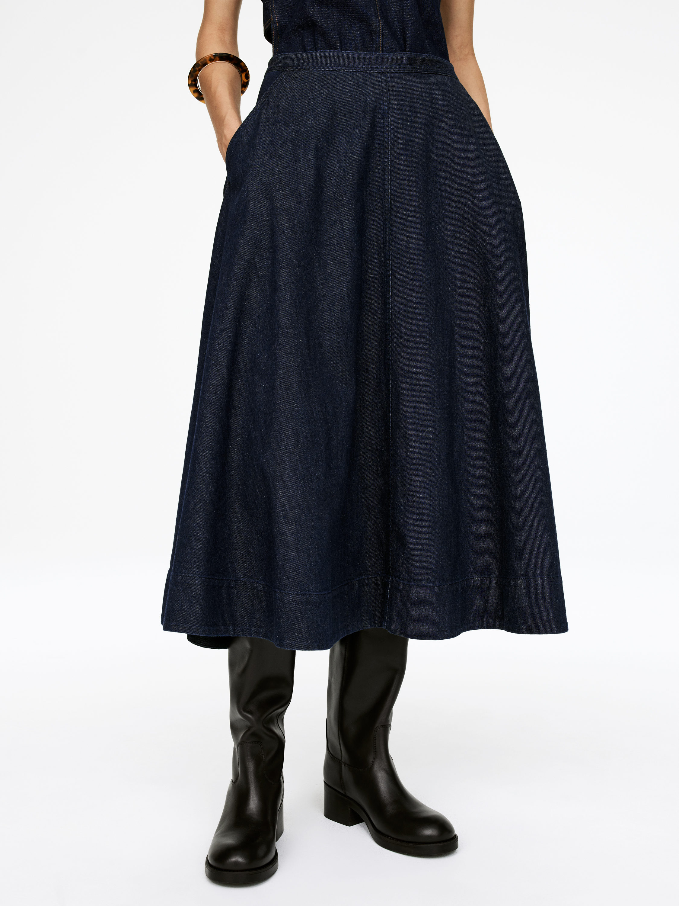 Denim Skirt - Dark Blue - Regular fit - Women - StillMedia/Lookbook - 6
