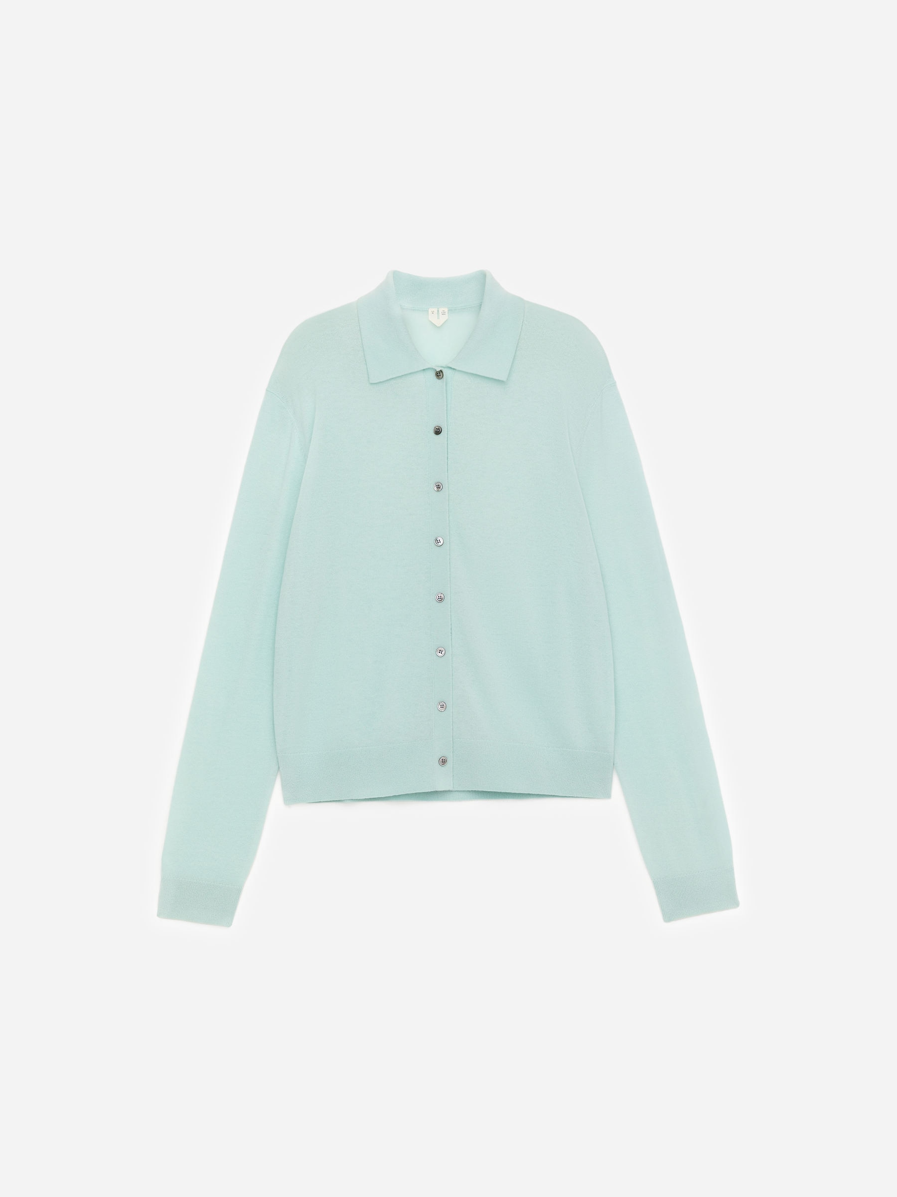 Cardigan en cachemire pur-Turquoise-17485