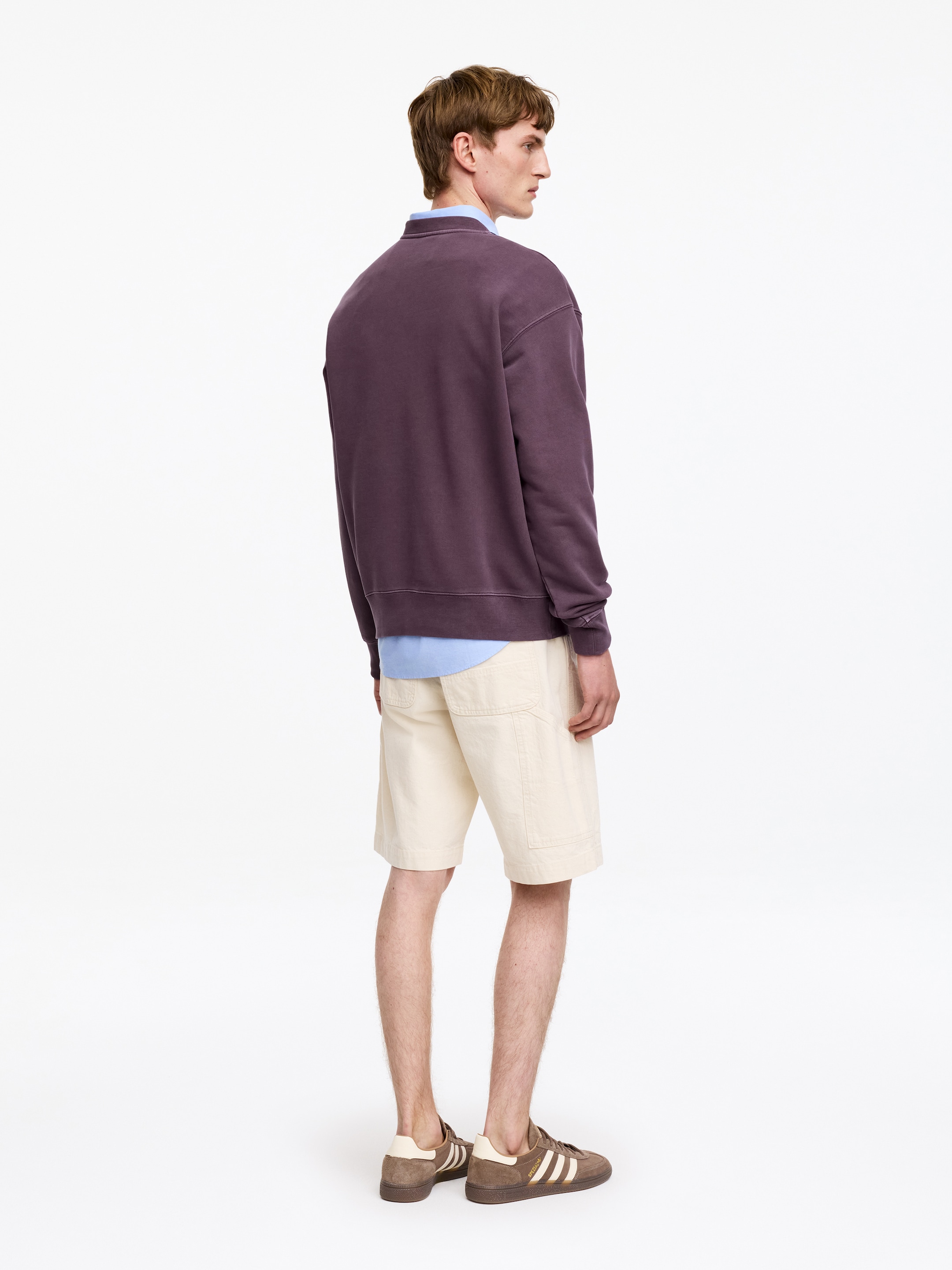 Sweat décontracté - Mauve foncé - Relaxed fit - Homme - StillMedia/Lookbook - 4