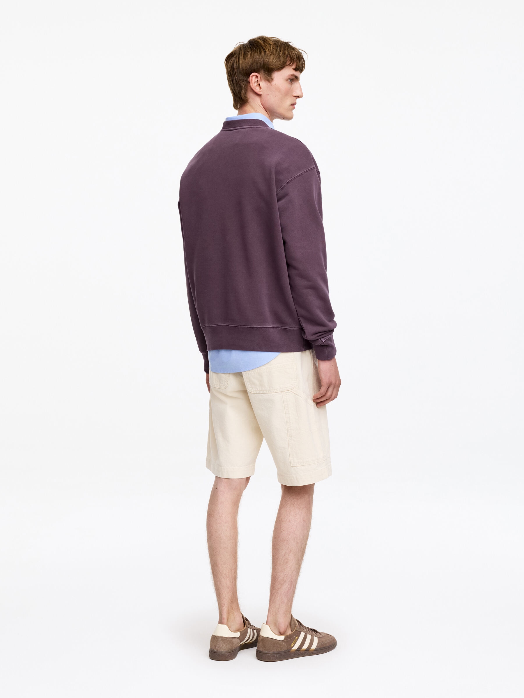 Legeres Sweatshirt - Dunkellila - Relaxed Fit - Herren - StillMedia/Lookbook - 4