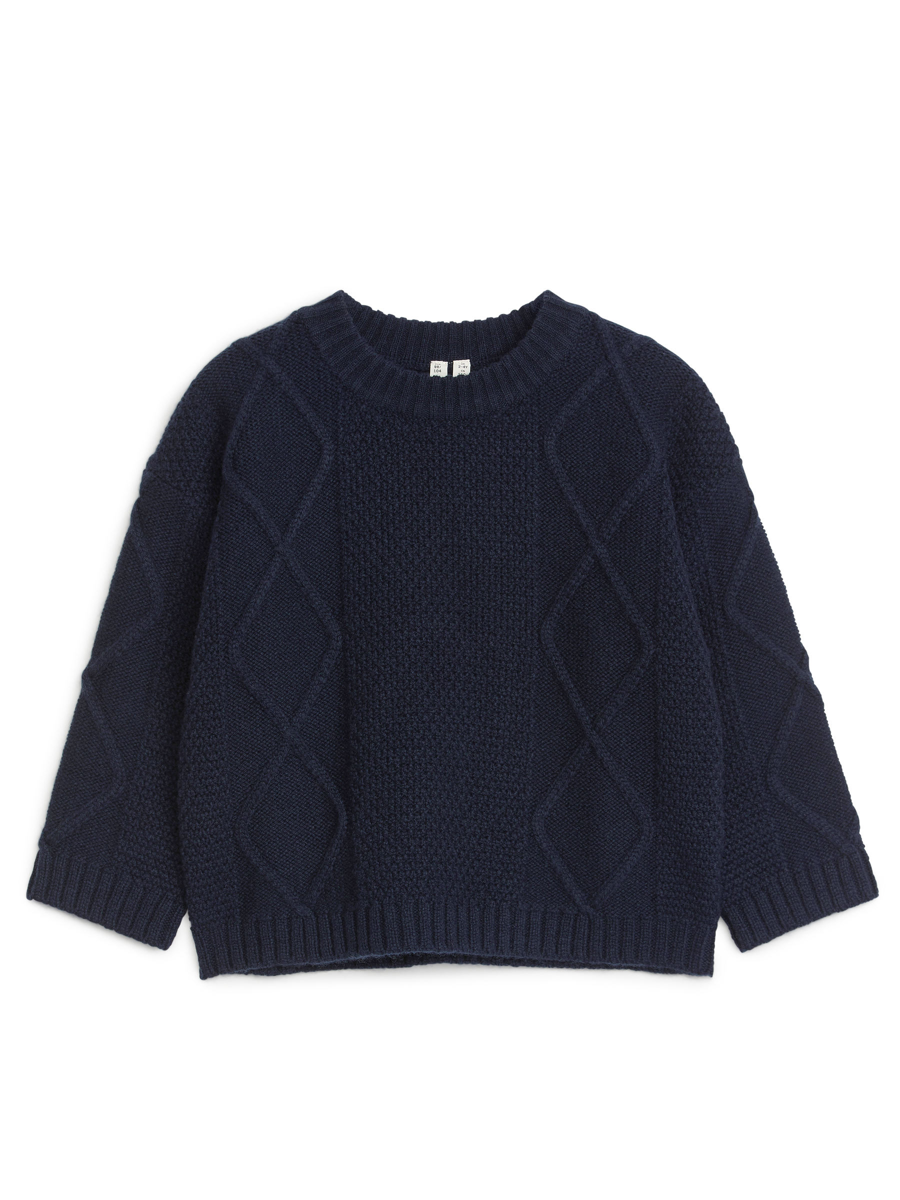 Wool Blend Cable Jumper-#23263B-5511