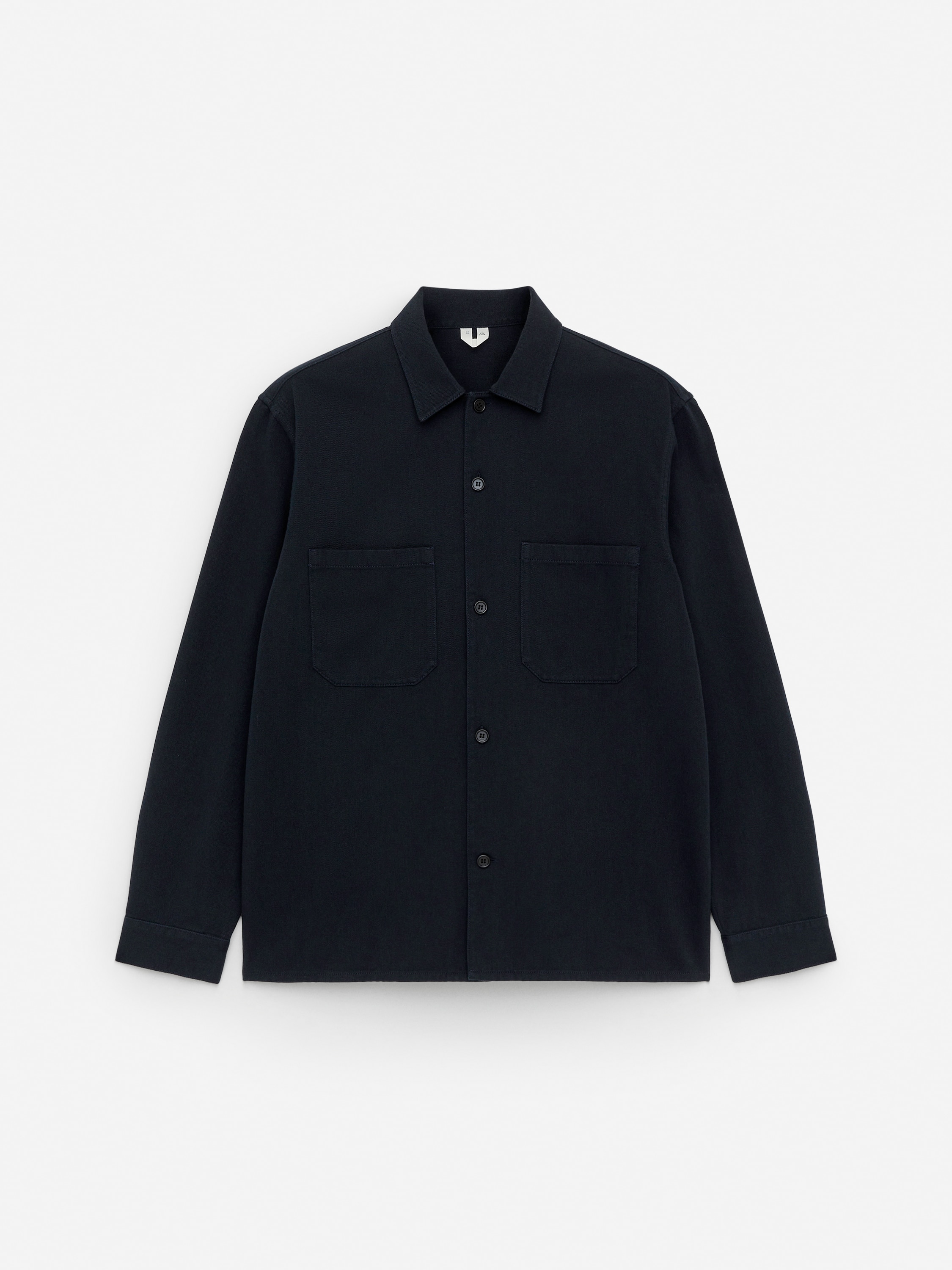 Cotton Twill Overshirt - Dark Blue/Grey/Black