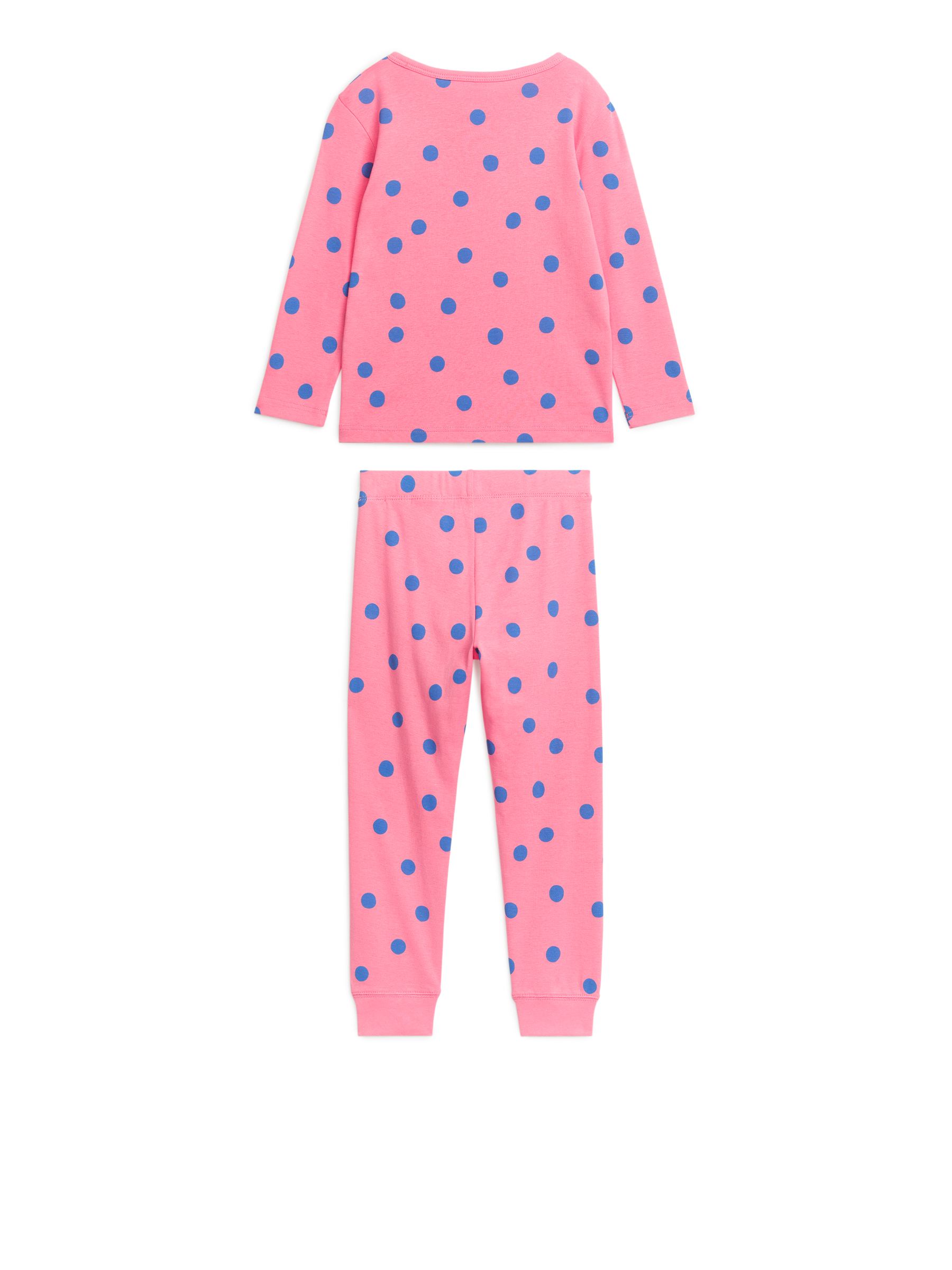 Jersey Pyjama Set - Pink/Polka Dot - Regular fit - Children - StillMedia/DescriptiveStillLife - 3