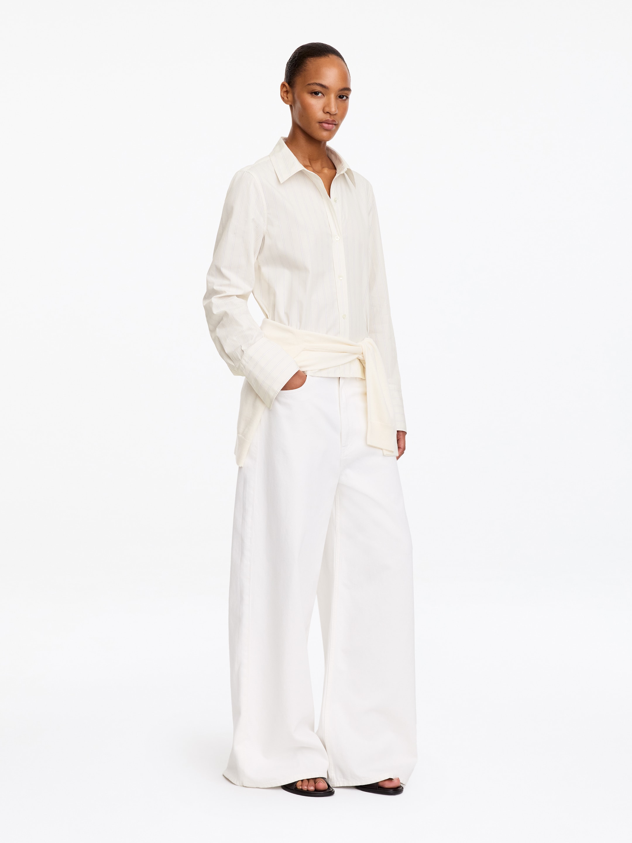 Smokinghemd aus Baumwolle - Cremeweiß - Regular Fit - women - StillMedia/Lookbook - 5