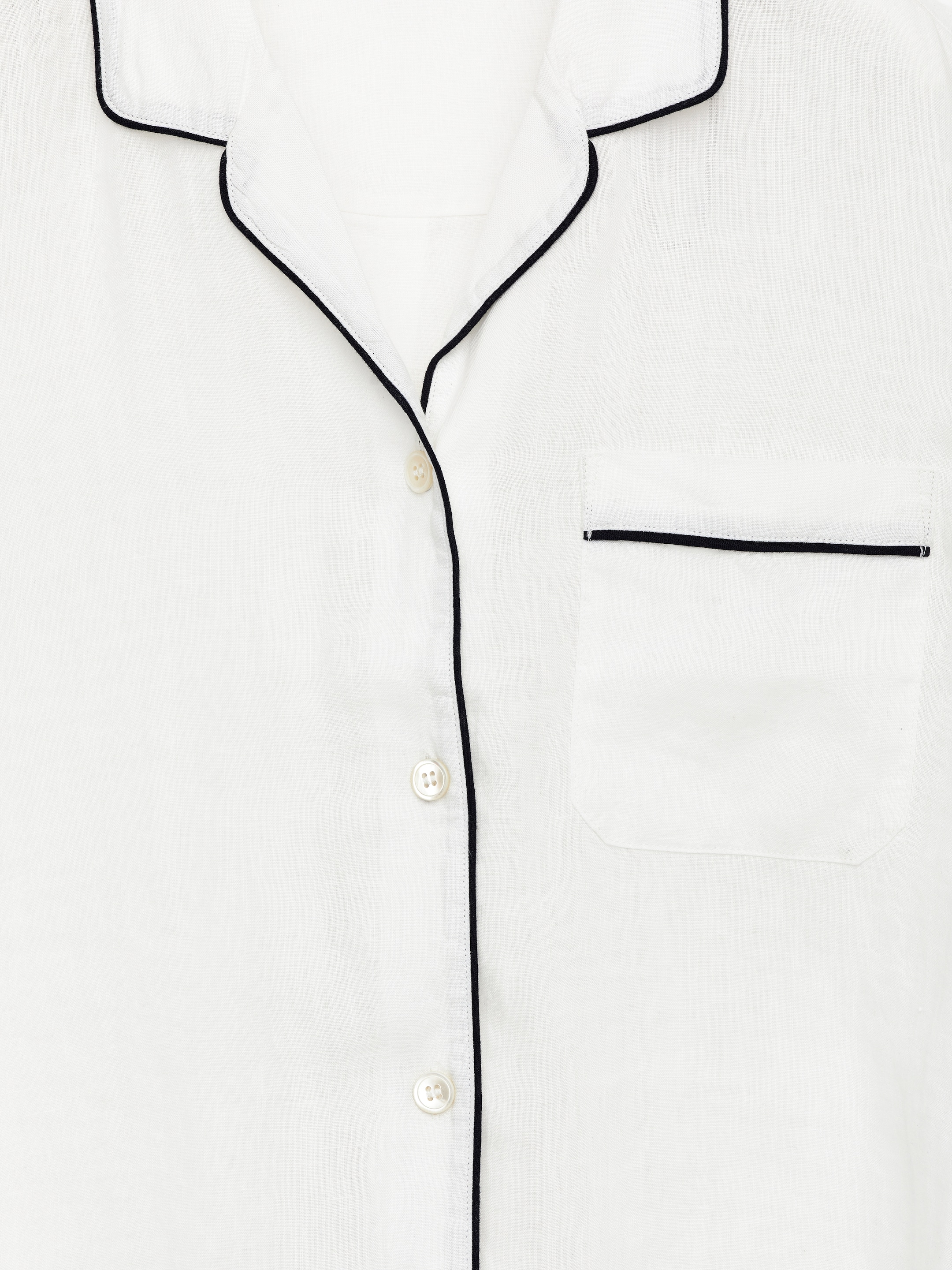 Zobrazit větší obrázek: Lněná pyžamová košile - White - ŽENY | H&M CZ 7
