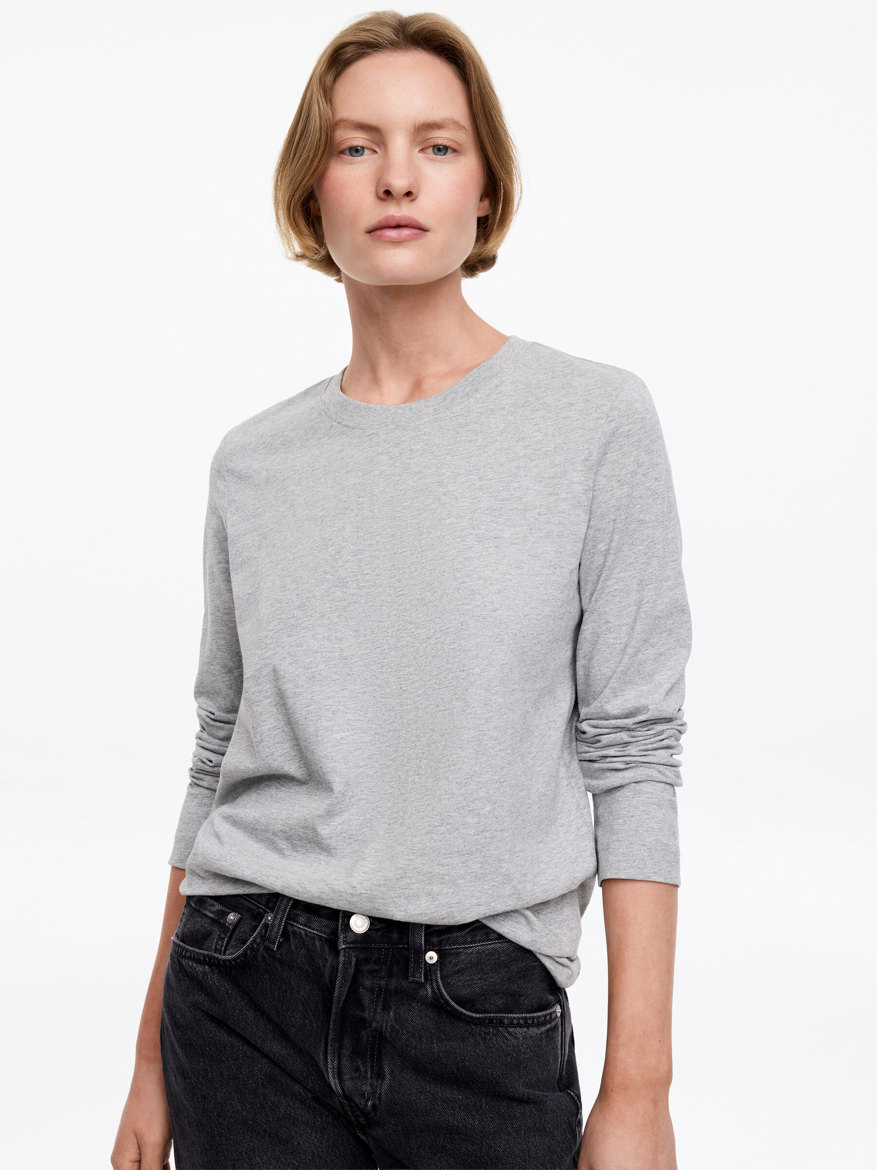 T-shirt signature à manches longues - gris - Regular fit - Femme - StillMedia/Lookbook - 16