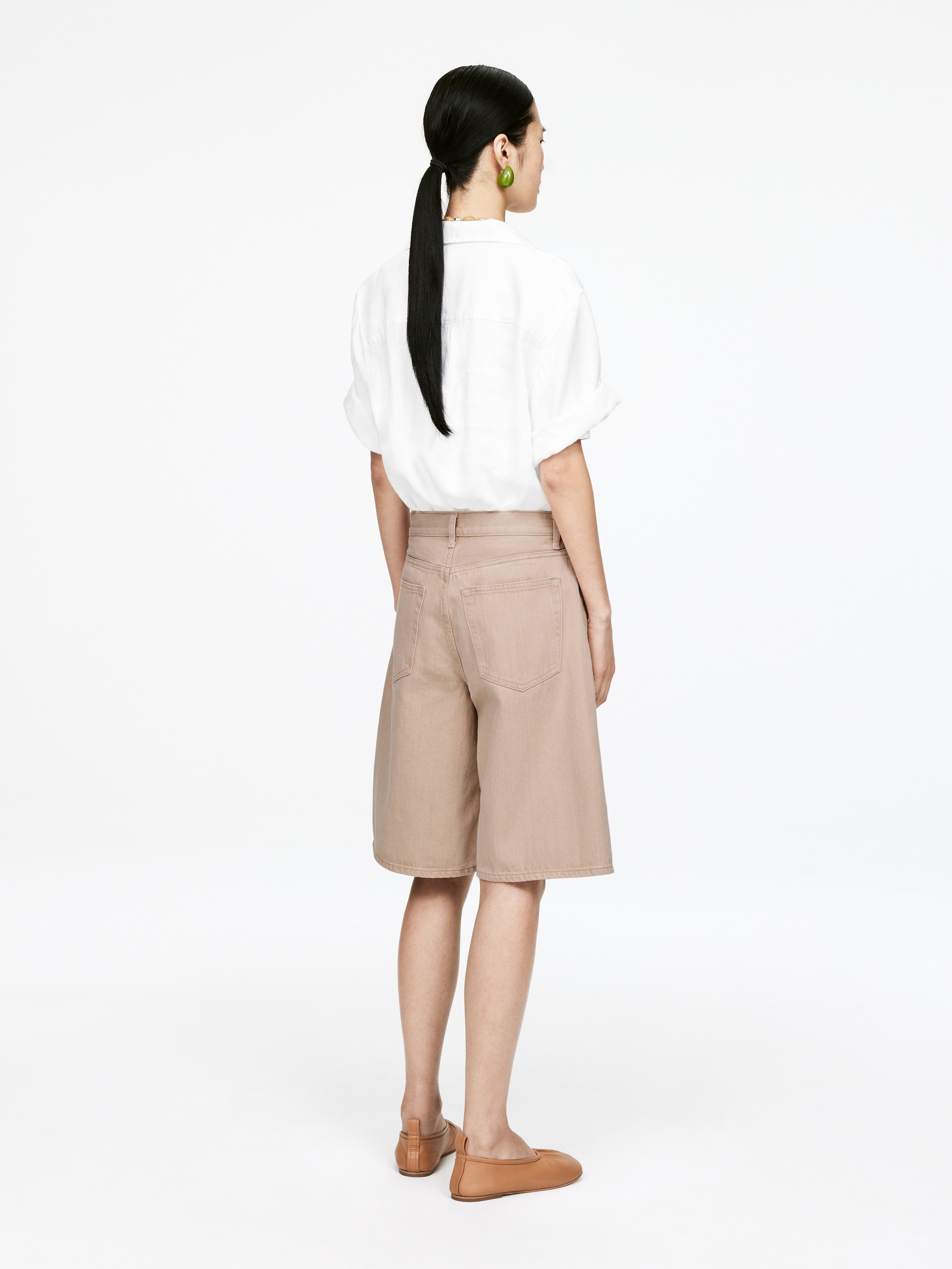 Visualizza immagine più grande: Shorts lunghi in denim - Beige - DONNA | H&M IT 3