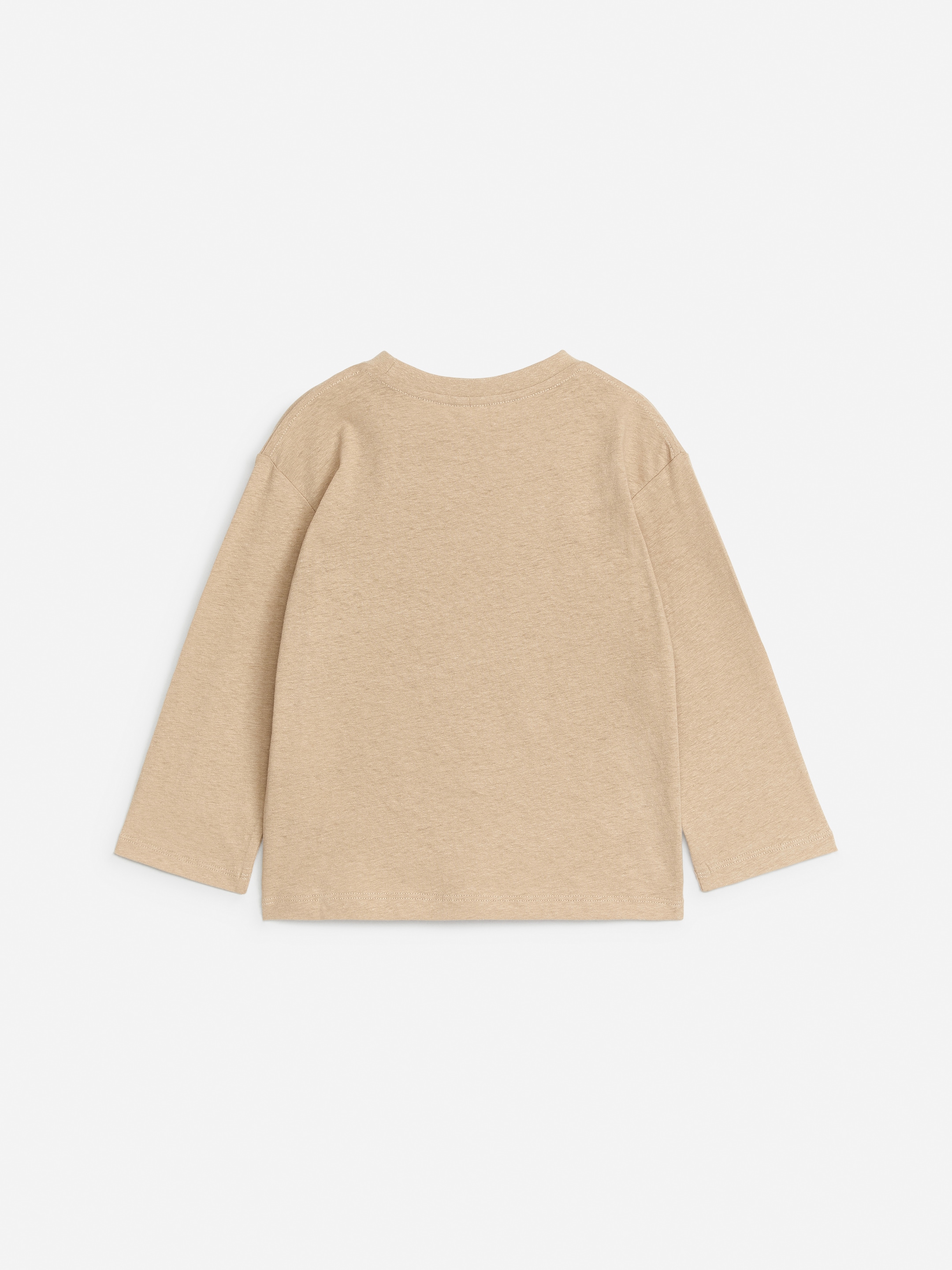 Linen-Blend Long Sleeve T-Shirt - Beige - Relaxed fit - Children - StillMedia/DescriptiveStillLife - 2