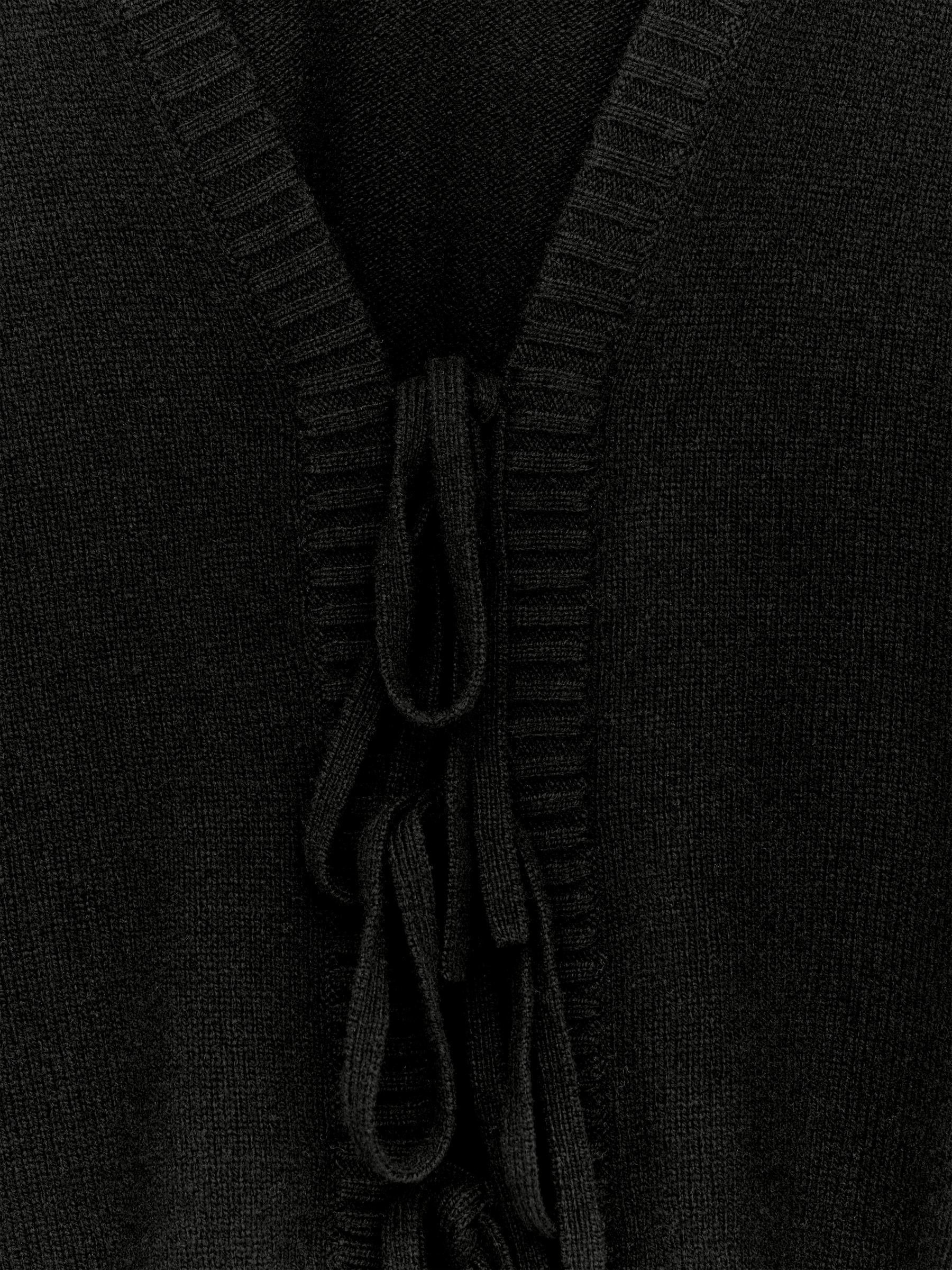 Cardigan en laine noué sur le devant - Noir - Regular fit - Femme - StillMedia/DescriptiveDetail - 2