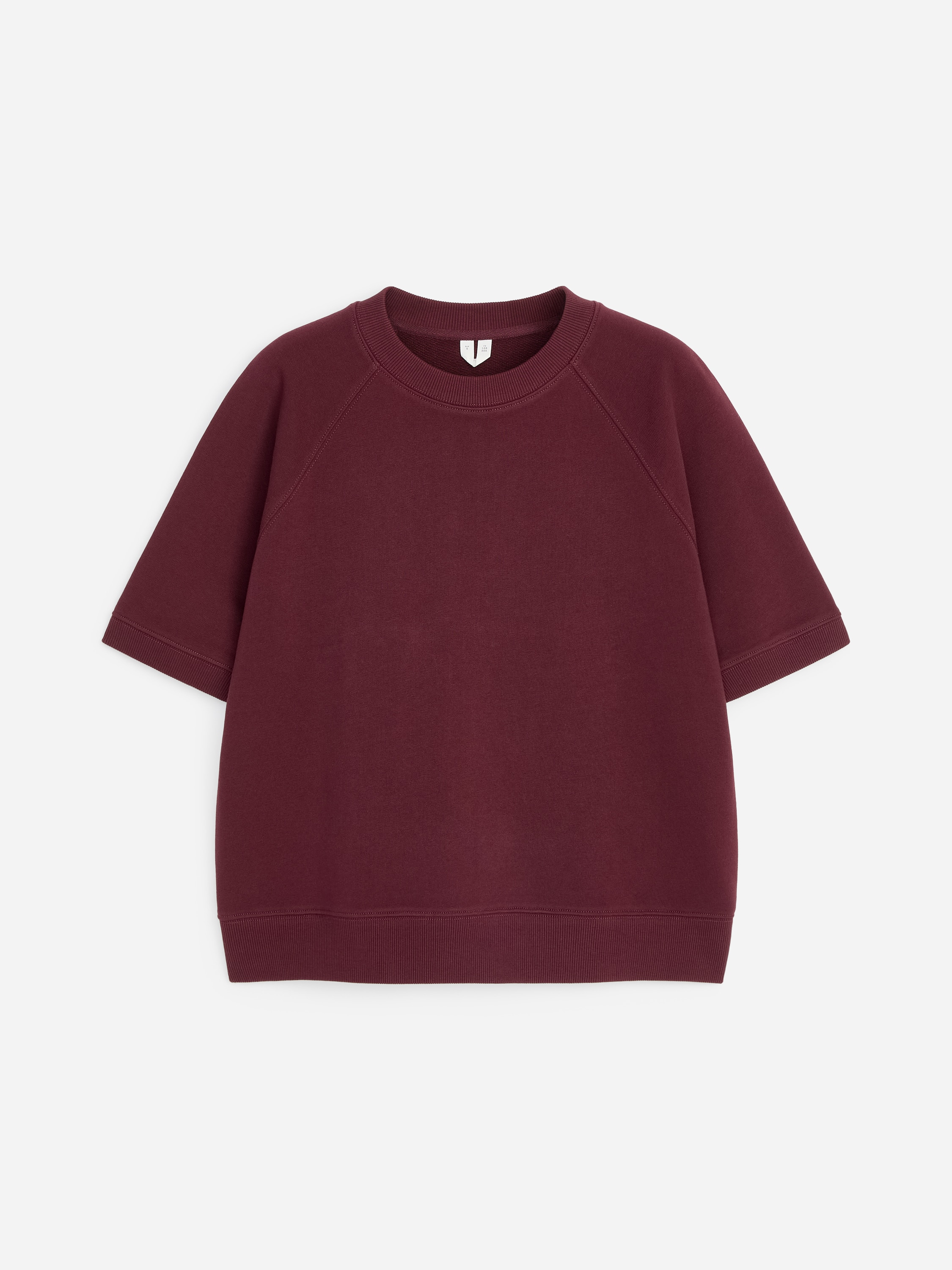 Sweatshirt aus French Terry - Dunkelrot/Dunkelblau/Cremeweiß/Schwarz