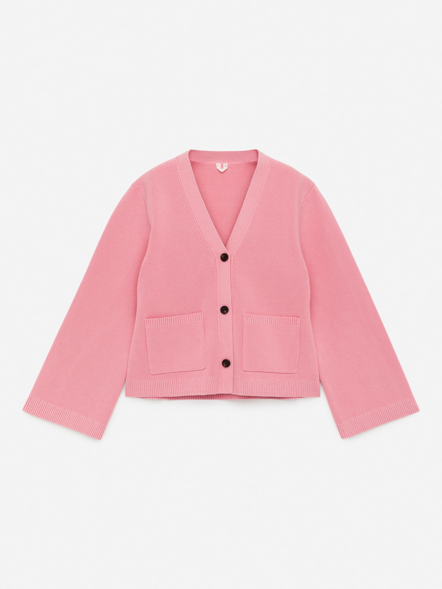Cardigan din bumbac - Roz/Mole deschis