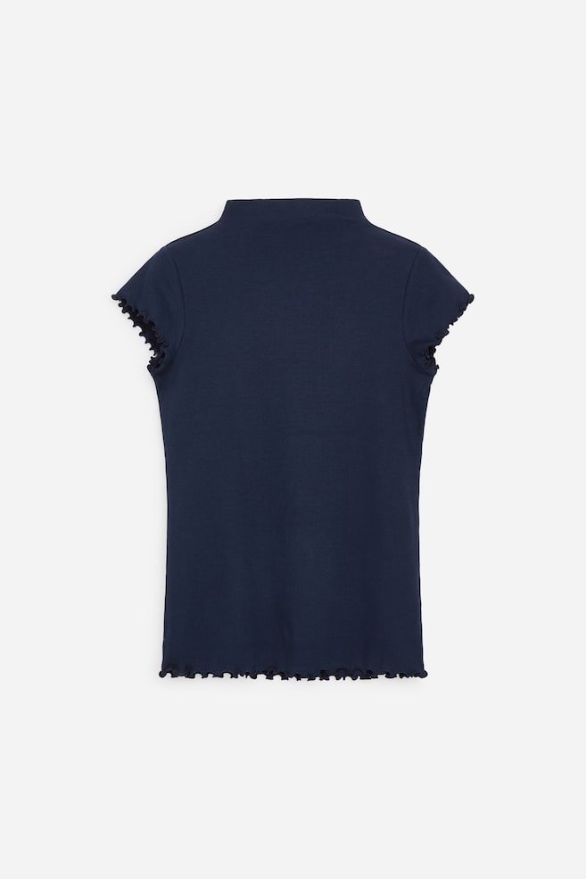 Camiseta de cuello alto - Azul oscuro/Rojo oscuro - 1