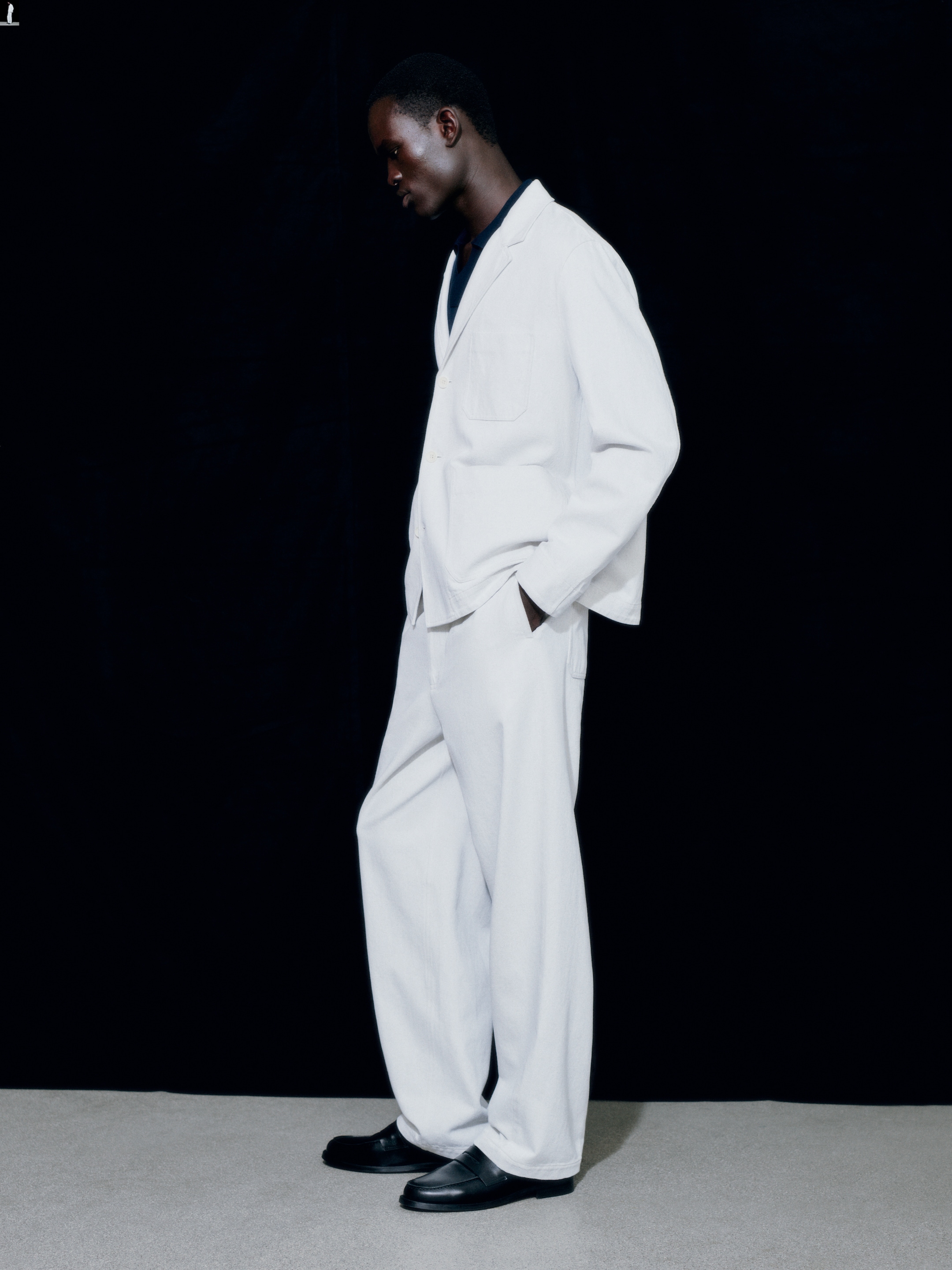 Vida byxor i bomull och linne - Off-white - Loose fit - Men - StillMedia/Environmental - 1