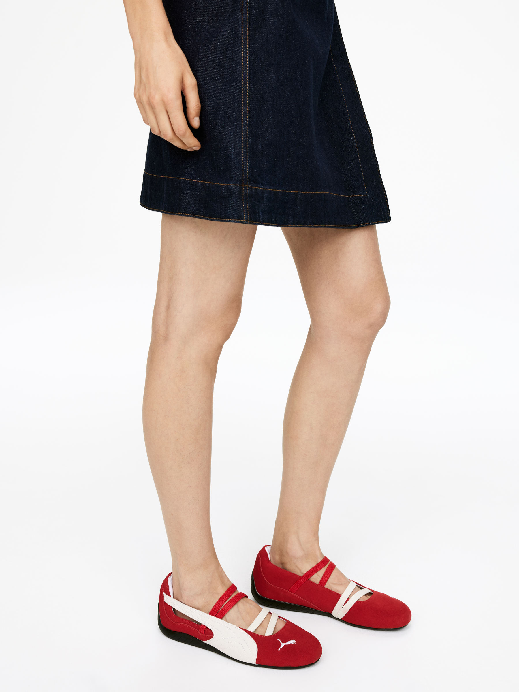 Puma Speedcat Suede Ballet Flats - Red - Women - StillMedia/Lookbook - 7