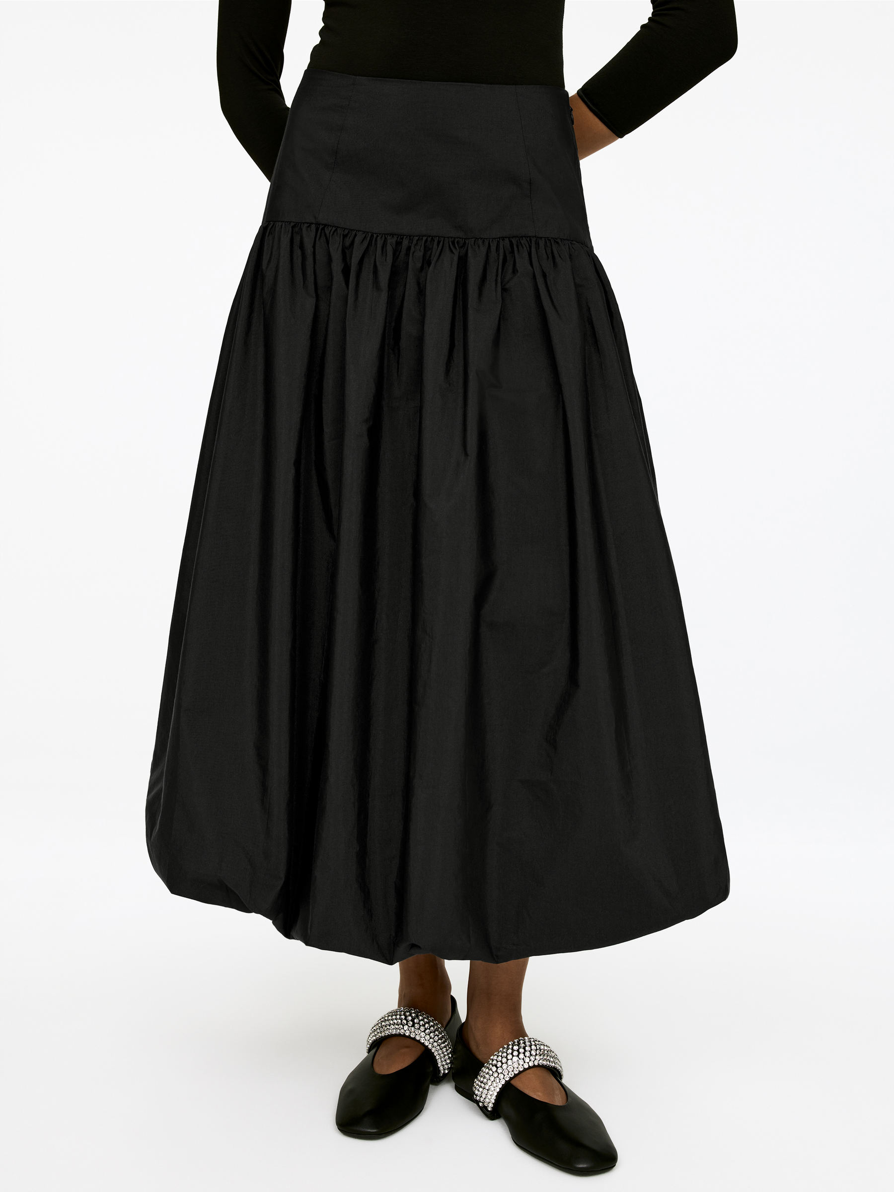 Jupe bouffante en taffetas - Noir - Regular fit - Femme - StillMedia/Lookbook - 6