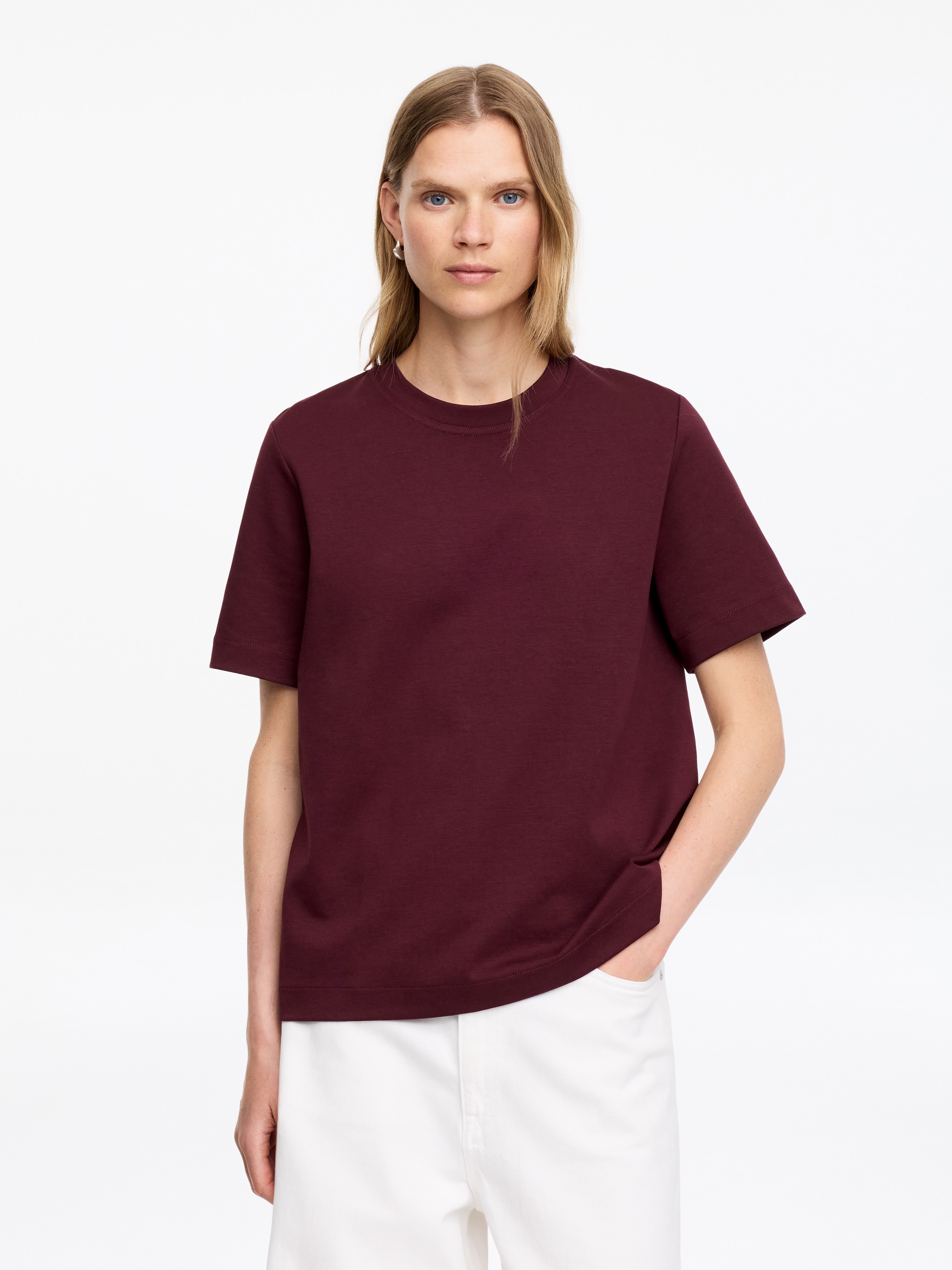 Signature Constructed T-Shirt-#4B262D-19421