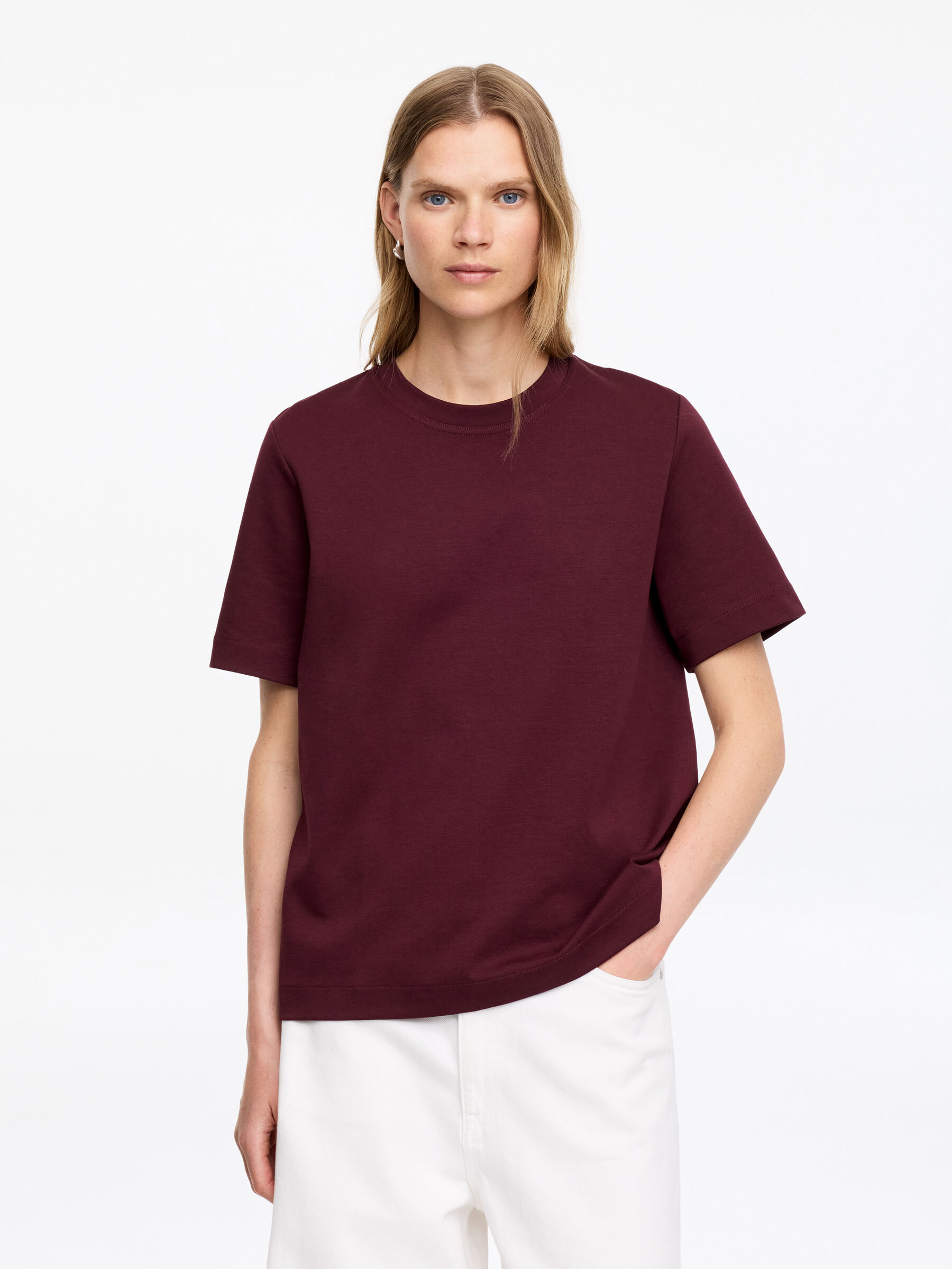 Signature Constructed T-Shirt-#4B262D-19421
