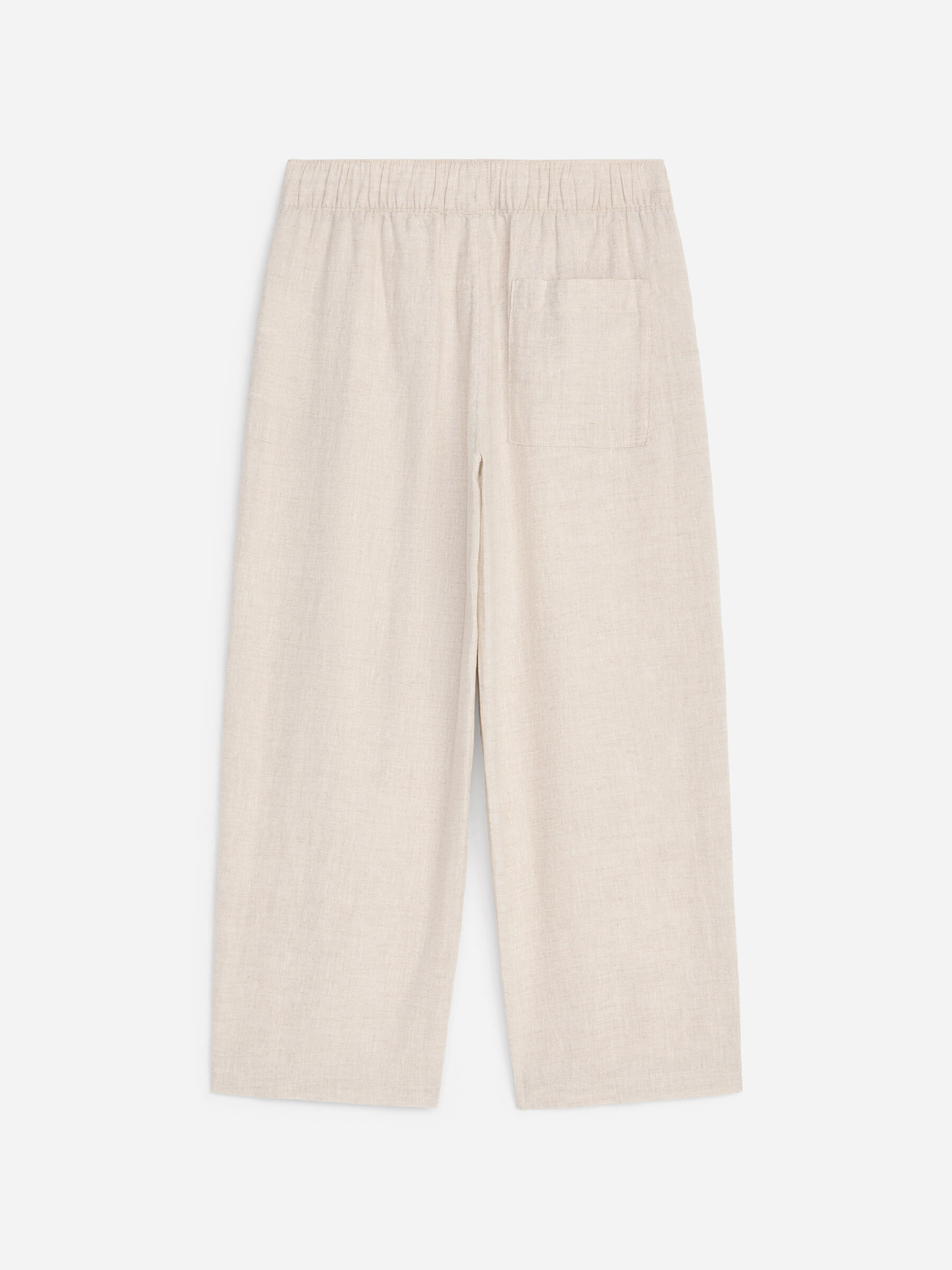 Pull-On Linen Blend Trousers - Beige - Relaxed fit - Children - StillMedia/DescriptiveStillLife - 2