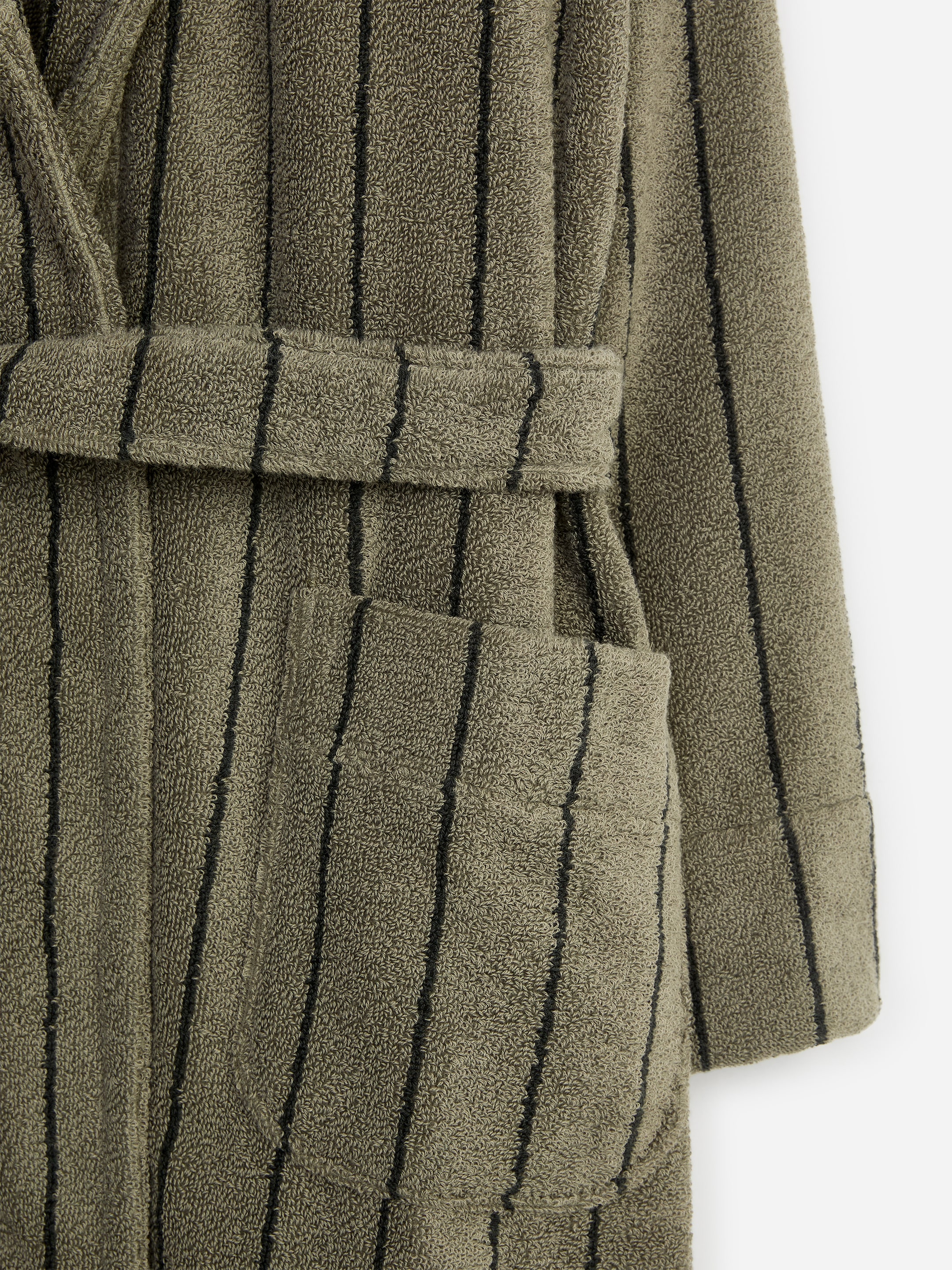 Unisex Cotton Terry Bathrobe - Khaki Green - Women - StillMedia/DescriptiveDetail - 1