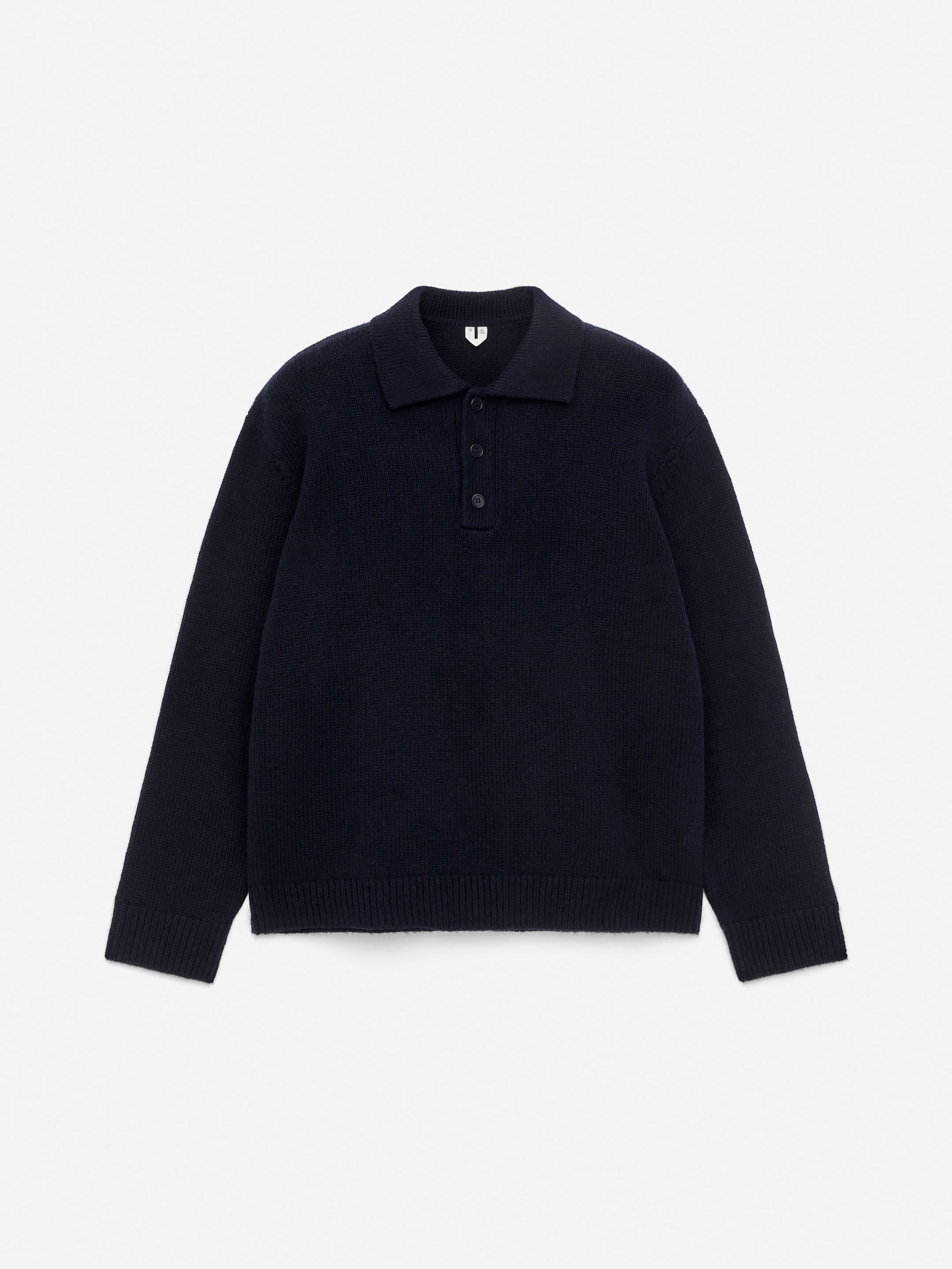 Wełniany sweter polo-#2C2E35-16621