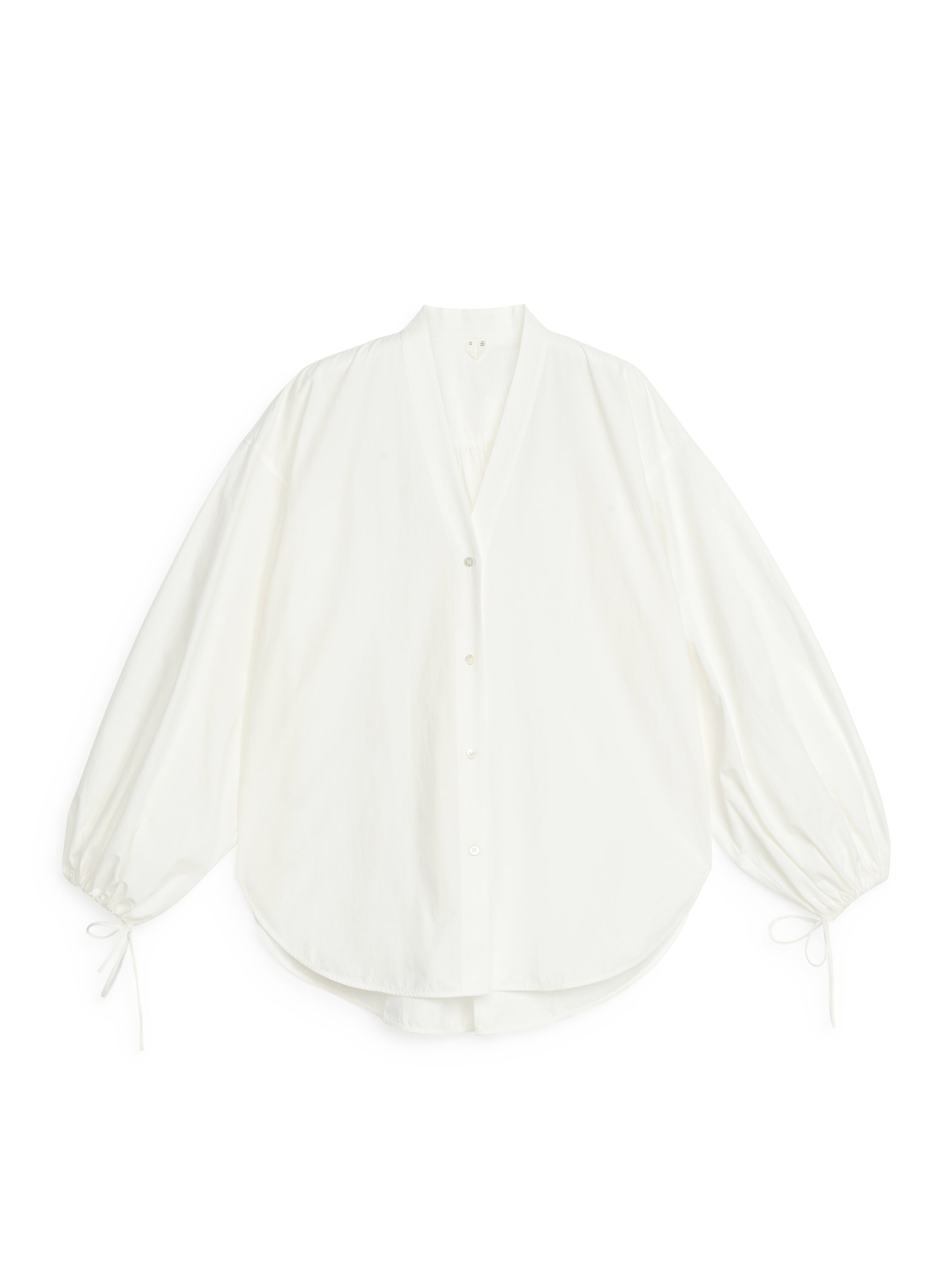 Blus med puffärm - Vit - Loose fit - Women - StillMedia/DescriptiveStillLife - 1