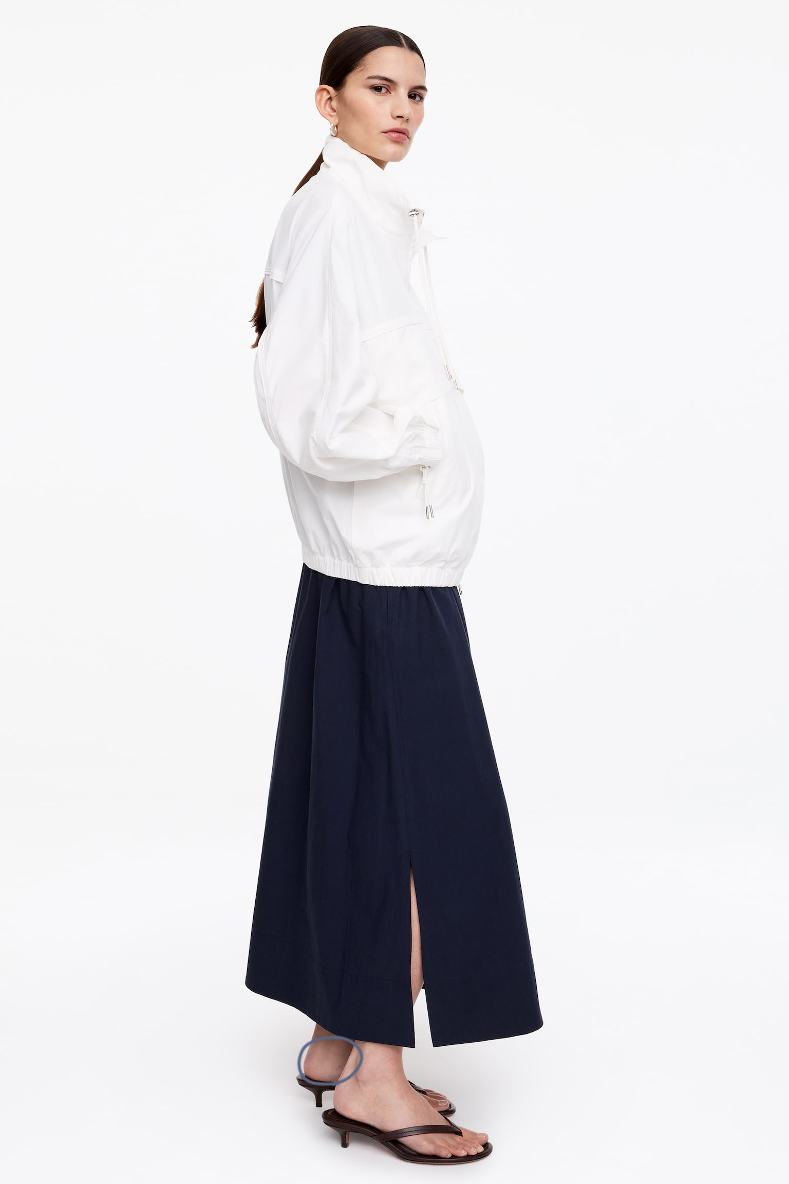 Midirok van katoen-Donkerblauw - 3