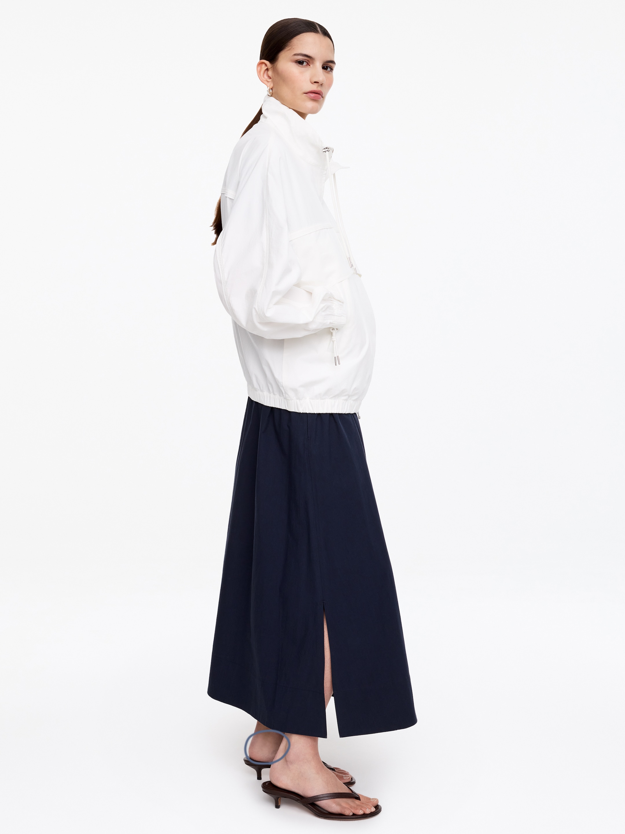 Midi Cotton Skirt - Dark Blue - Regular fit - Women - StillMedia/Lookbook - 4