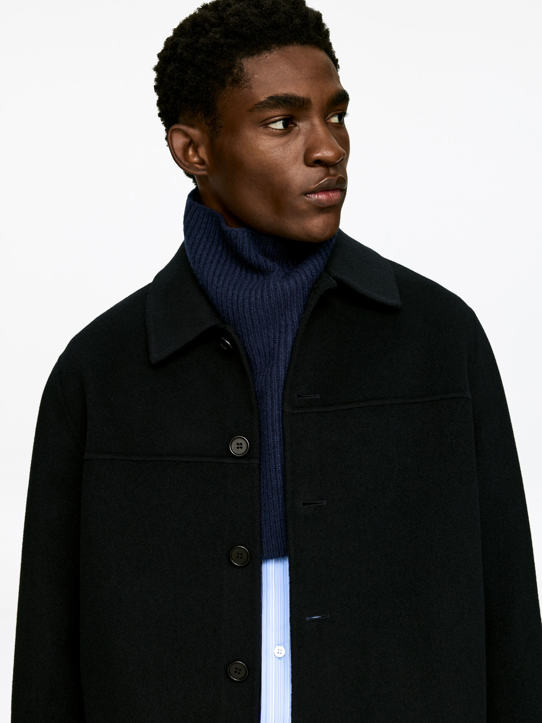 Wool Cashmere Collar - Dark Blue - Men - StillMedia/Lookbook - 4
