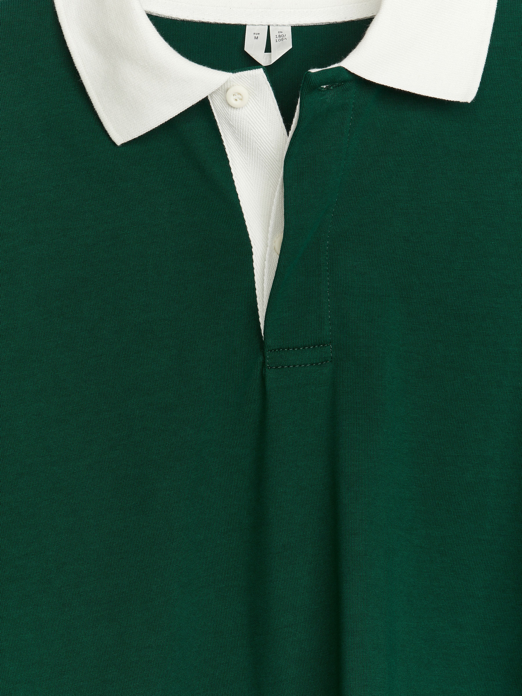 Rugby Shirt - Dark Green/Off White - Relaxed fit - Men - StillMedia/DescriptiveDetail - 1