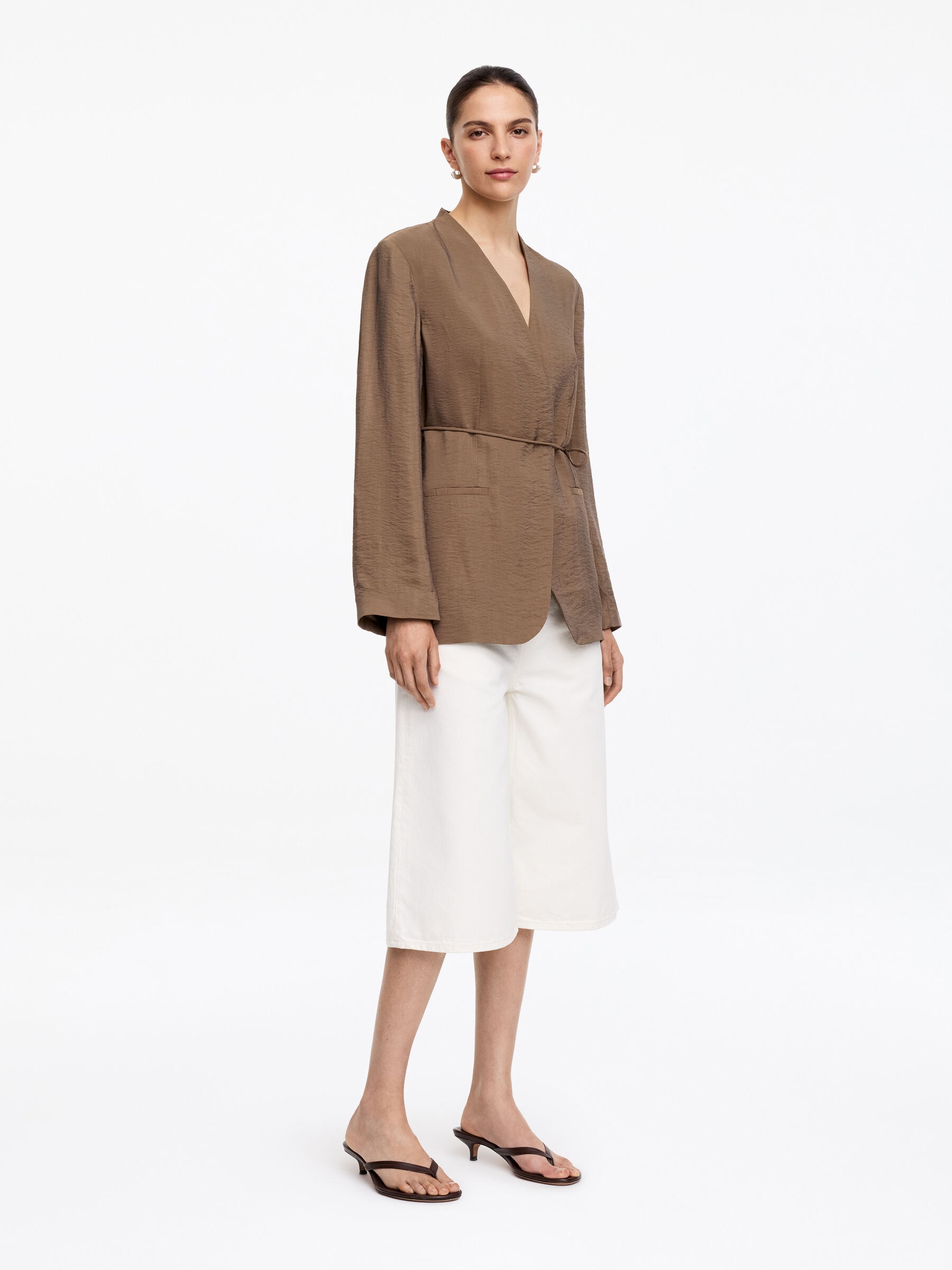 Wrap Blazer-#65594F-19634