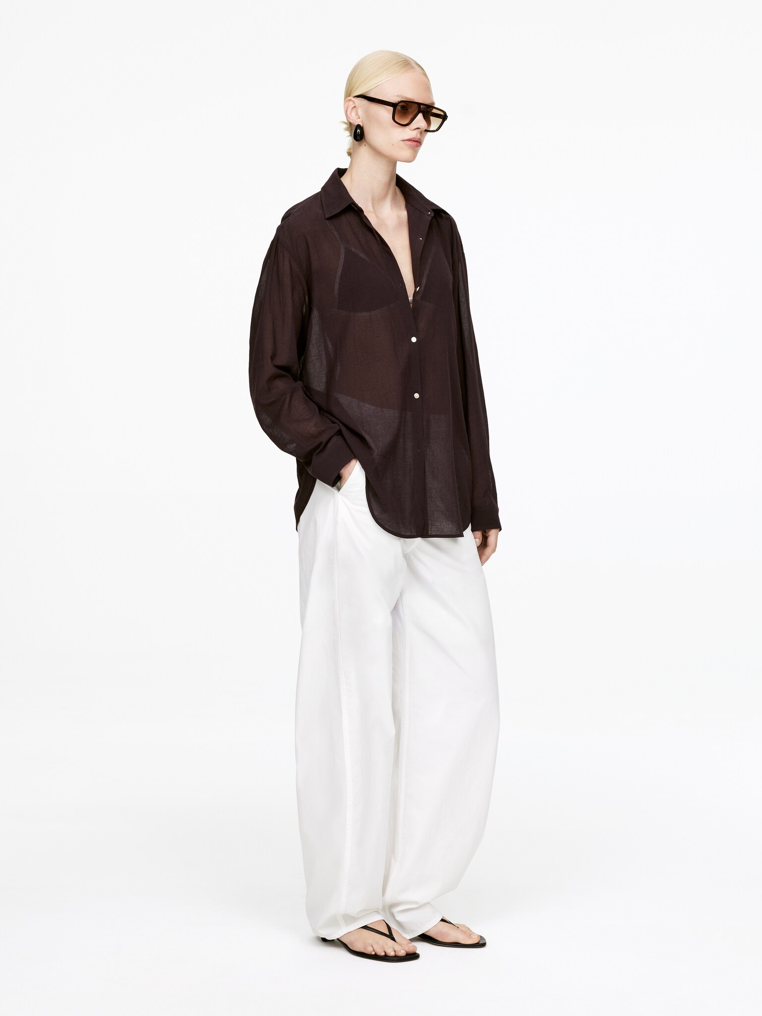 Camisa de gasa - Burdeos - 3