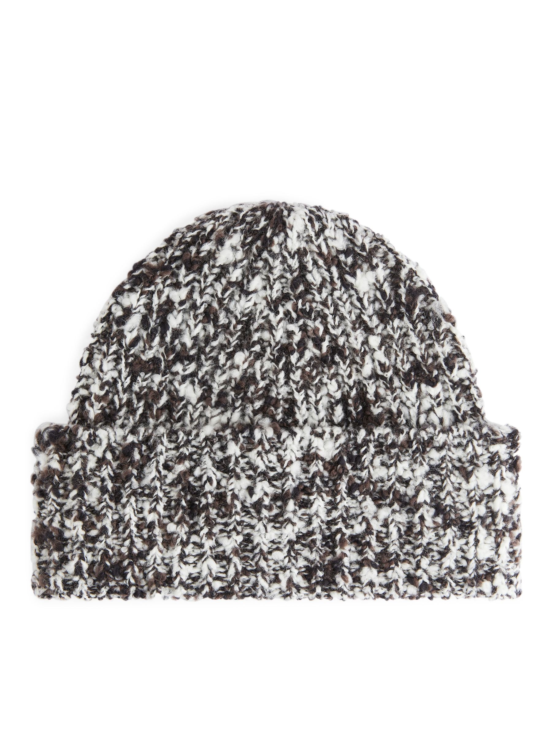 Bouclé-Beanie-Schwarz-12216