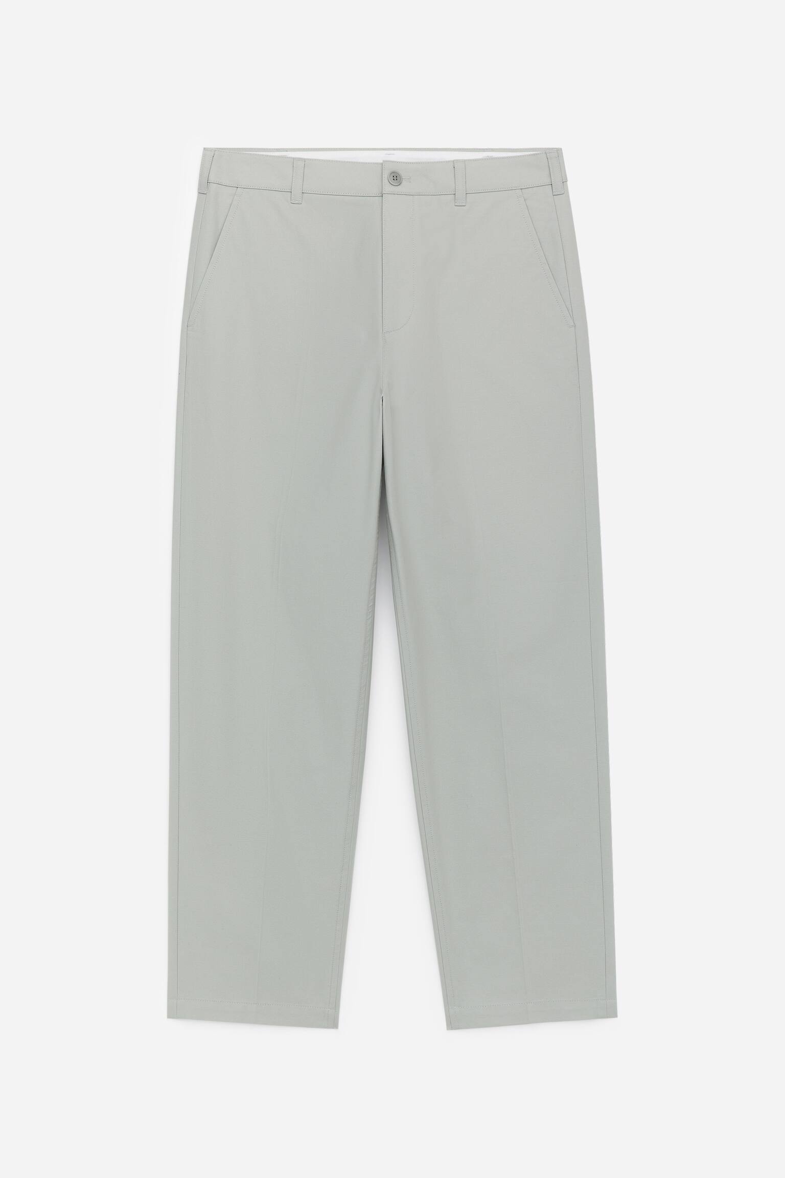 Pamutnadrág - Porszín világoszöld/Fekete - 2