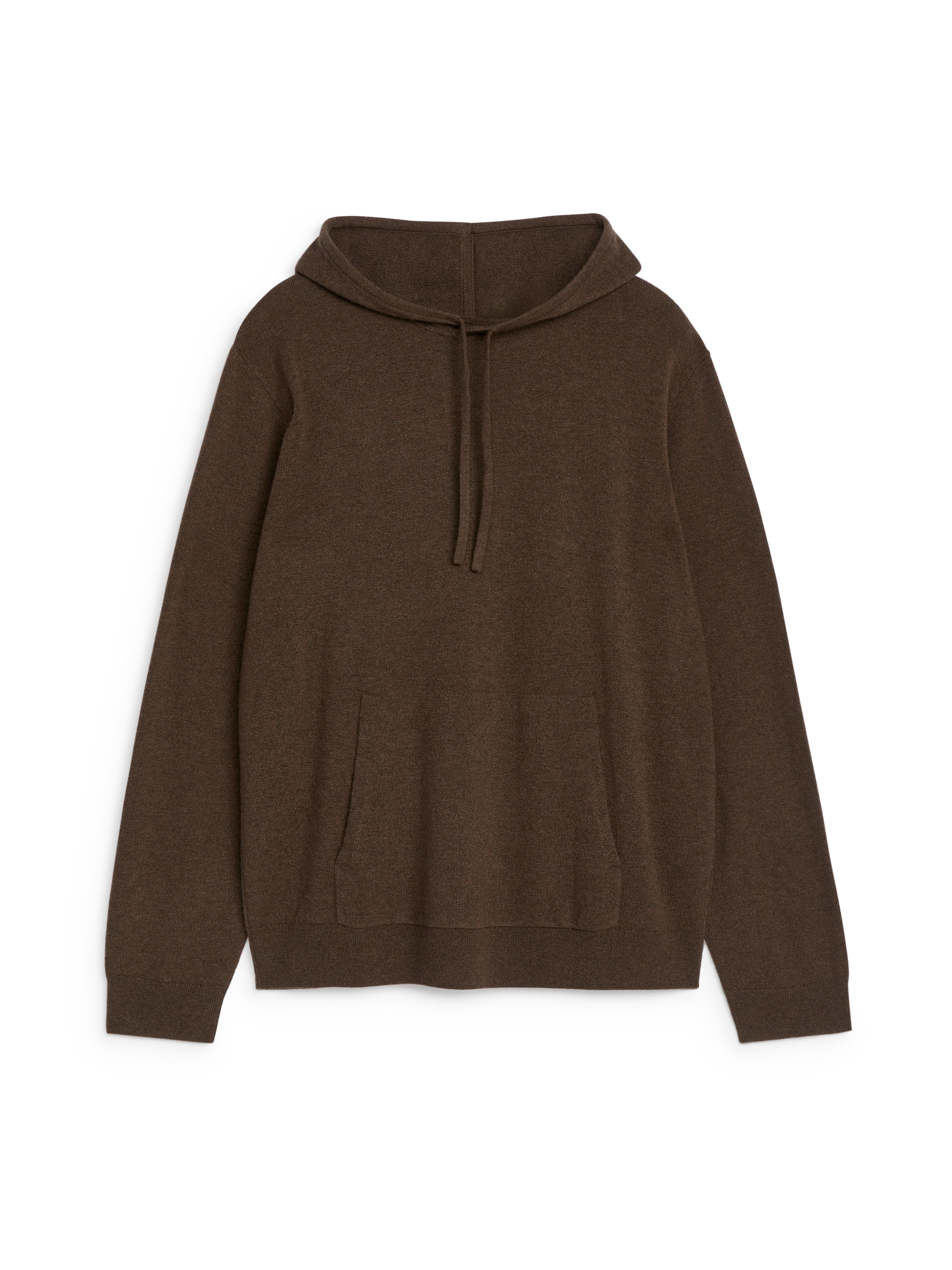 Hoodie i ull och kashmir-#6C655F-13277