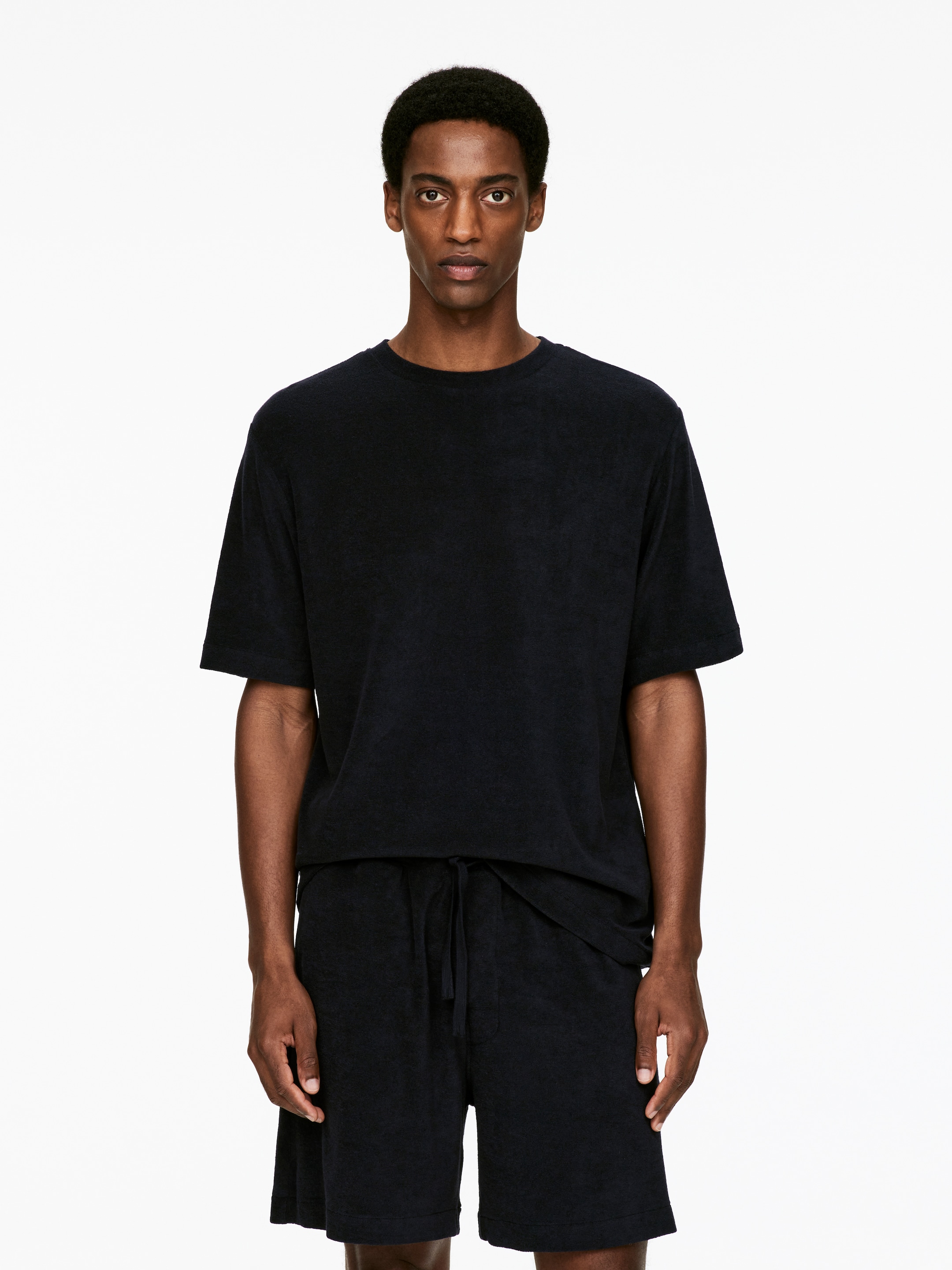 Größeres Bild anzeigen: Baumwoll-Frottee-T-Shirt - Schwarz - Men | H&M AT 1