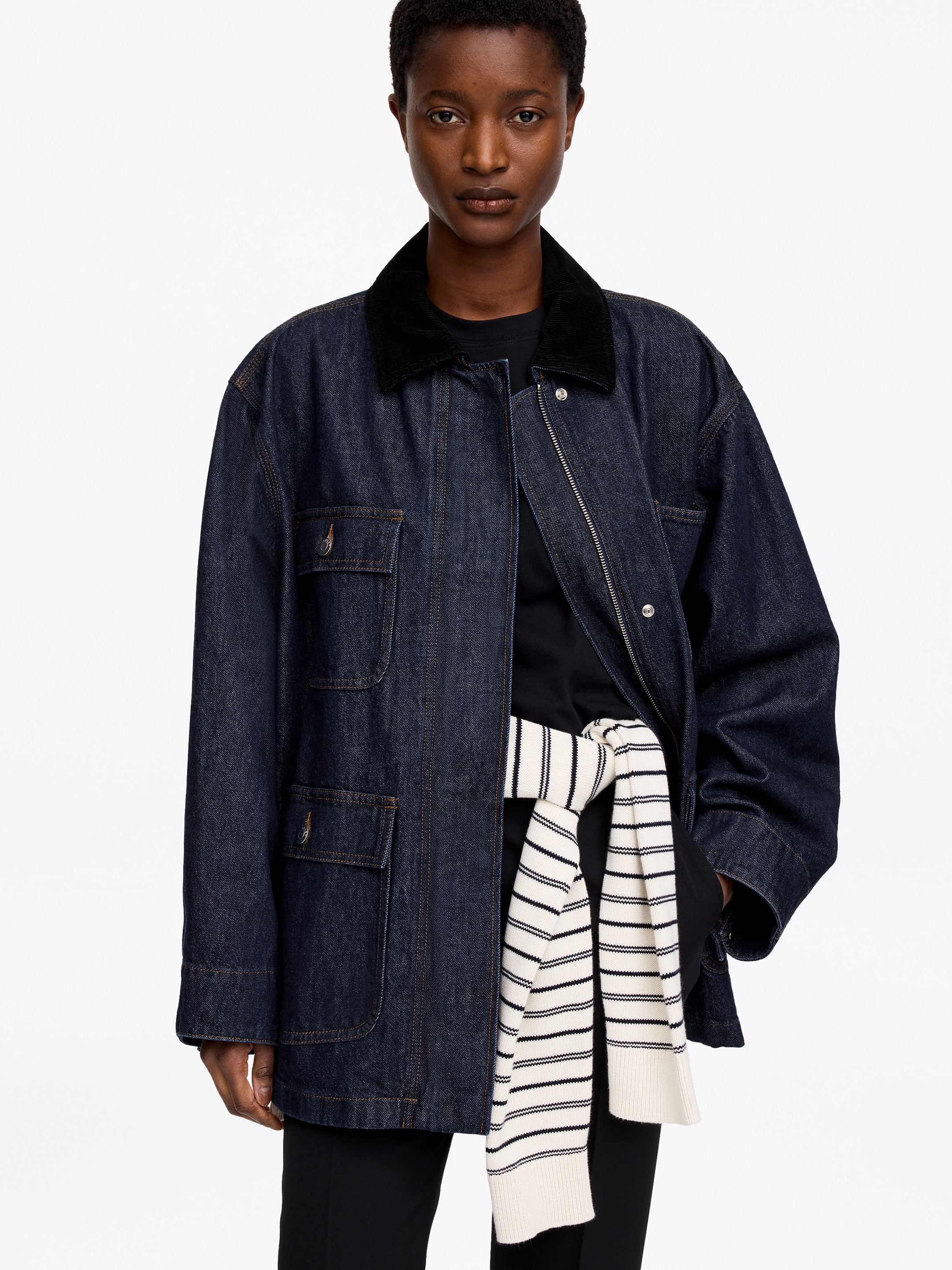 Oversized-Jeansjacke - Dunkelblau - Oversize - Women - StillMedia/Lookbook - 12