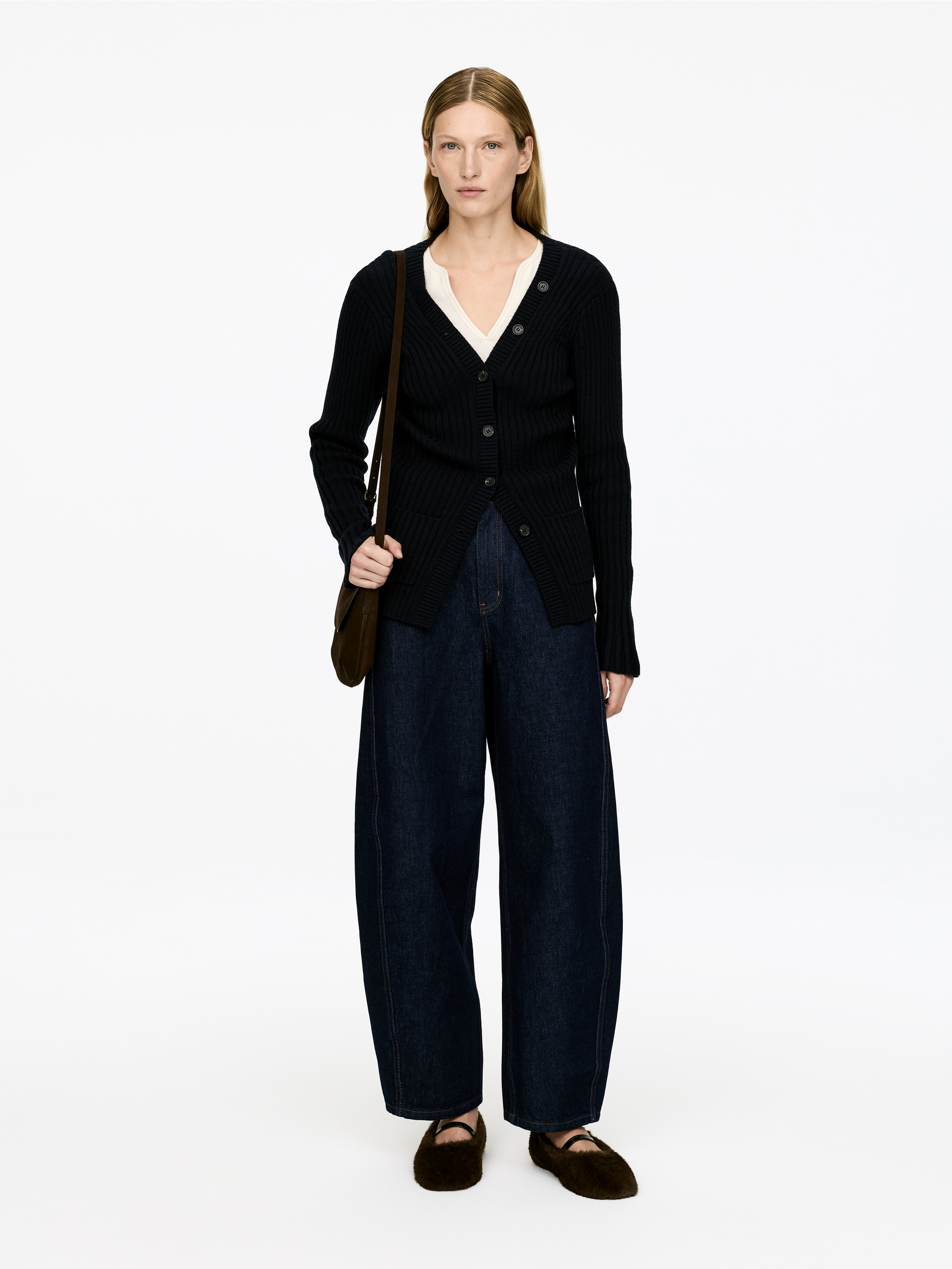 Jean à jambe barrel - Bleu foncé