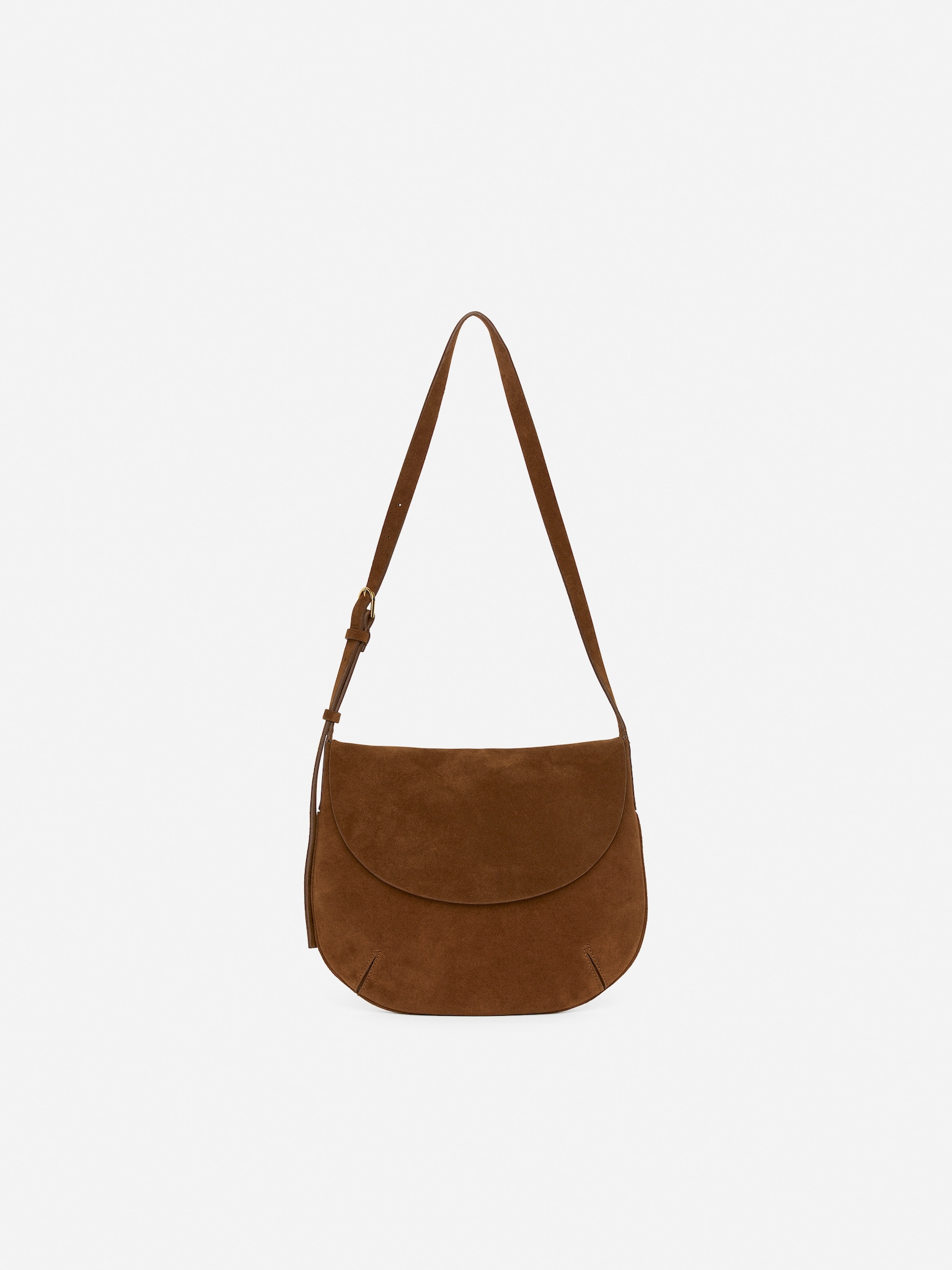 Sac bandoulière en daim - Marron - 2