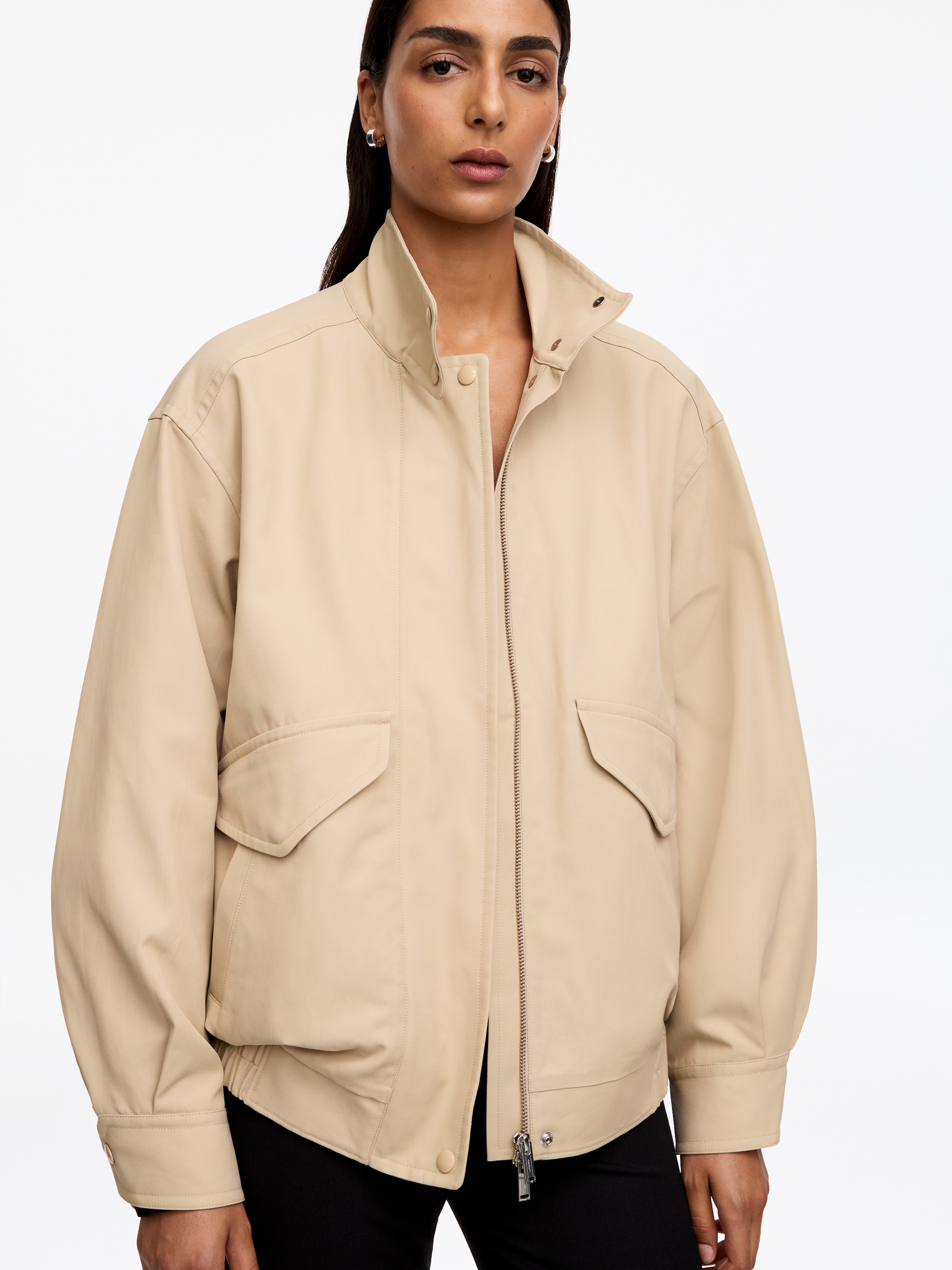 Harrington Jacket - Beige - Oversized - women - StillMedia/Lookbook - 10